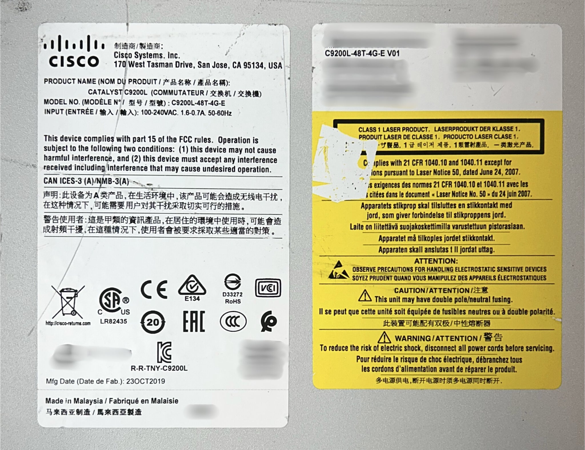 Cisco C9200L-48T-4G-E Catalyst 9200L 48-port data, 4x1G, Network Essen