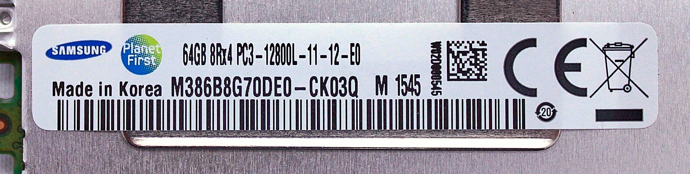 Cisco M386B8G70DE0-CK03 64GB PC3-12800L DDR3-1600 8RX4 ECC