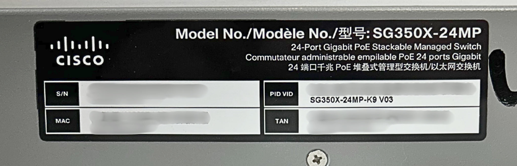 Cisco SG350X-24MP-K9 Cisco 24-Port PoE Gigabit Managed Small Business