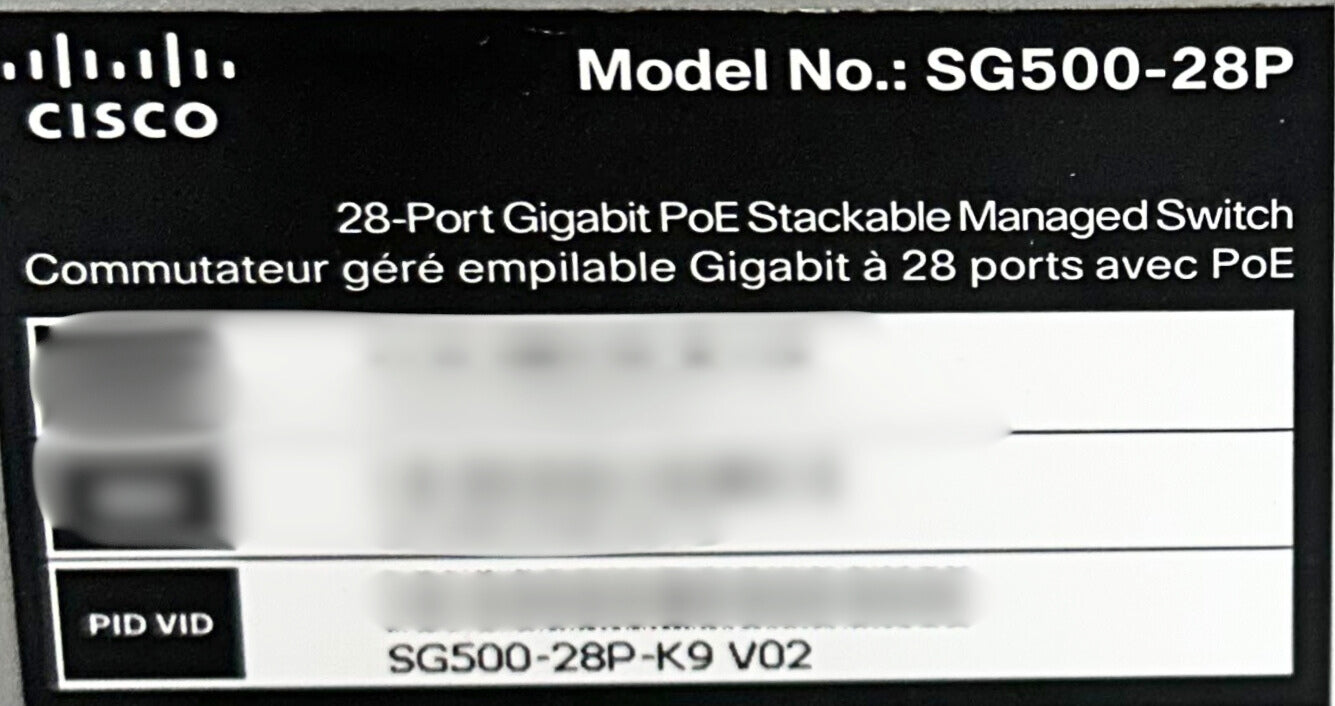 Cisco SG500-28P-K9 CISCO SG500-28P-K9 ETHERNET SWITCH