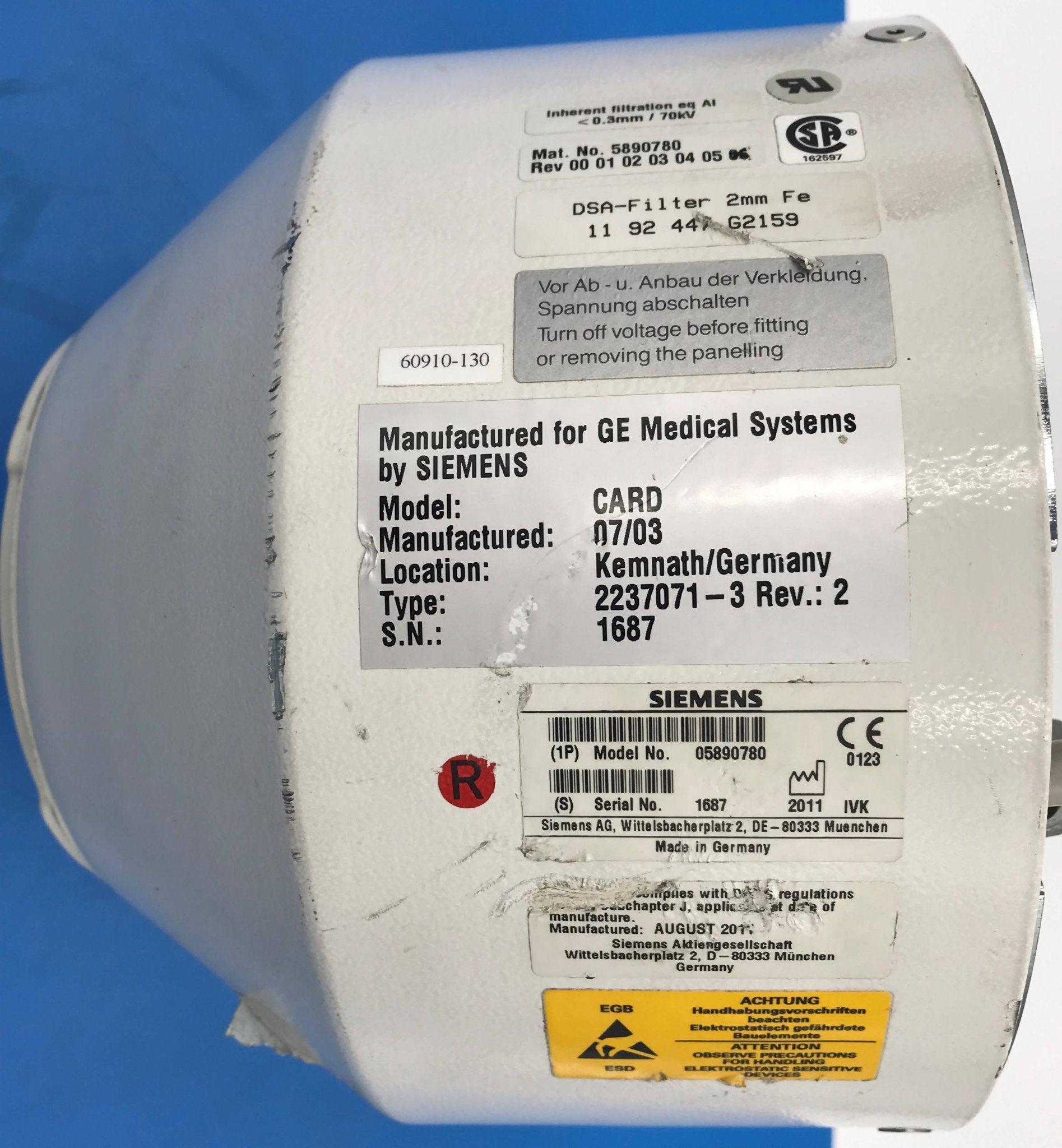 Collimator (05890780/5890780/2237071/-2/-3 Siemens