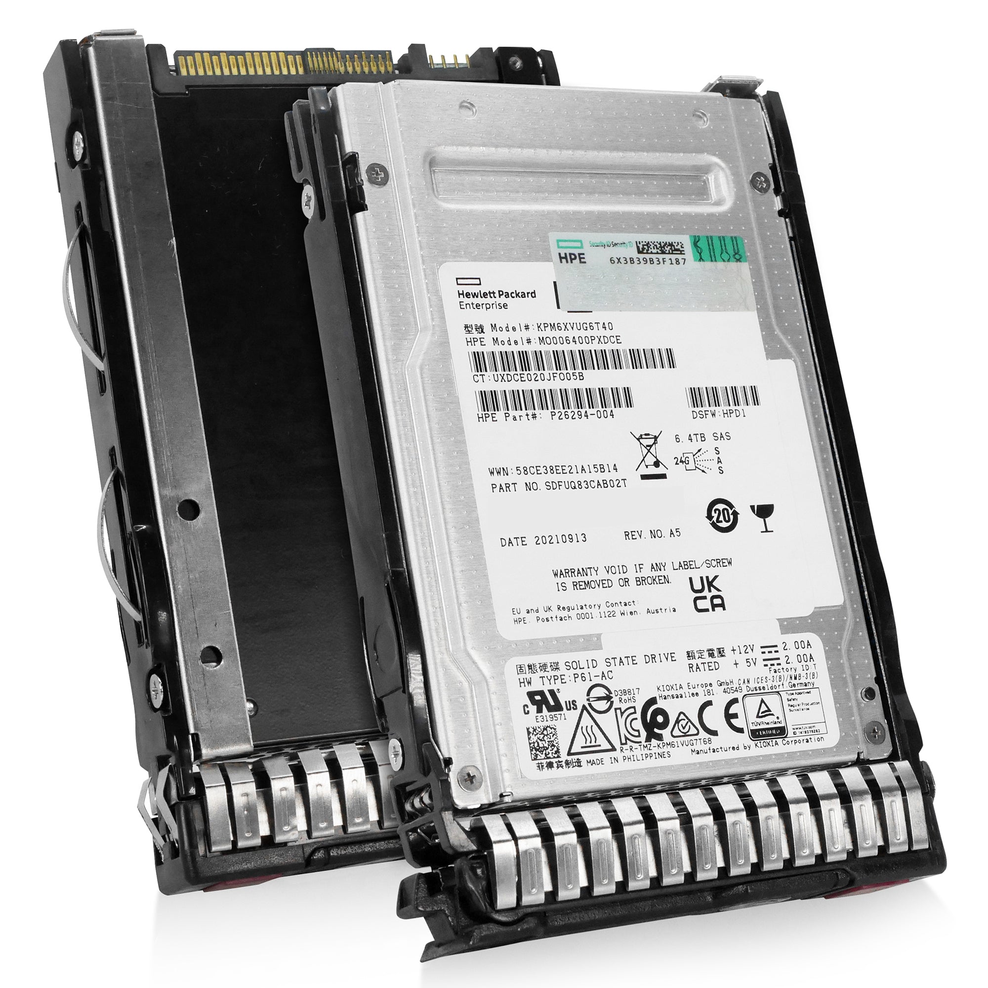 HP Generation 8 MO006400PXDCE P26294-004 6.4TB 3 DWPD SAS-4 24Gb/s 3D TLC 2.5in Solid State Drive