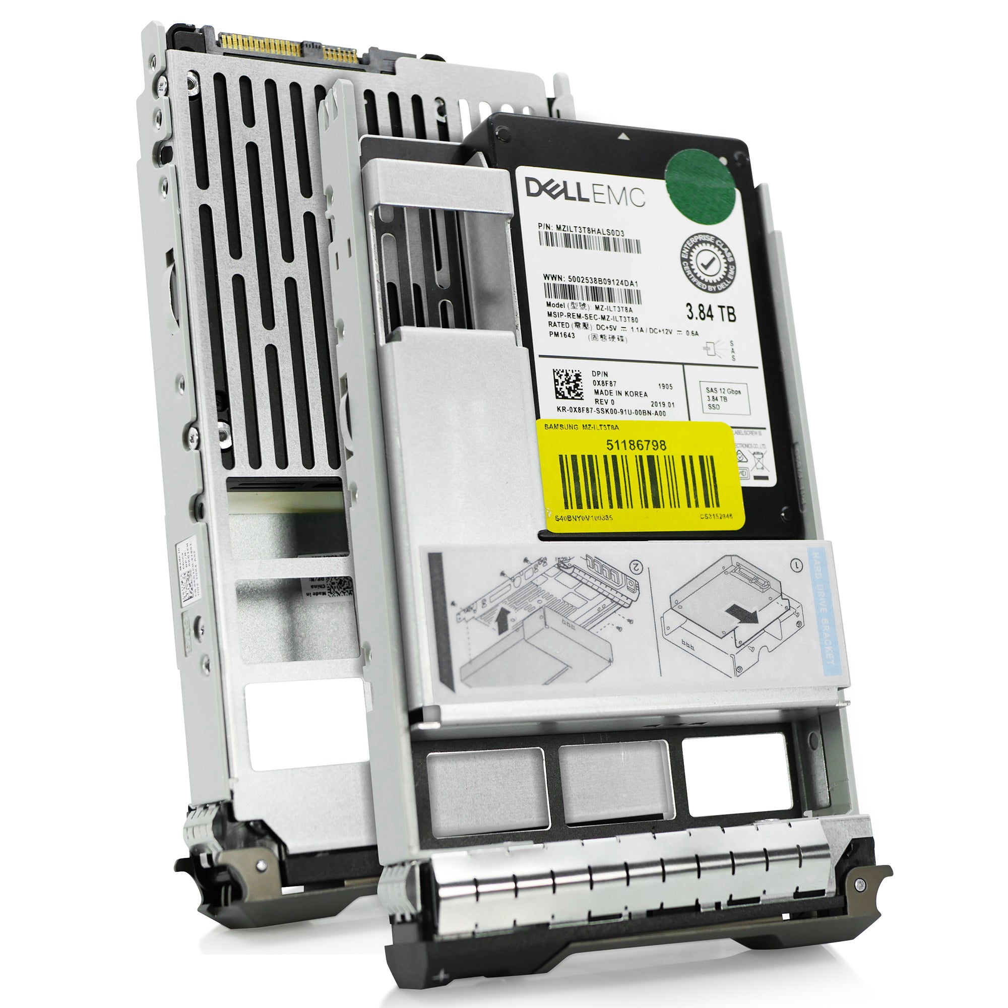 Dell G13 0X8F87 3.84TB 1 DWPD SAS 12Gb/s 3D TLC Hybrid 3.5in Refurbished SSD