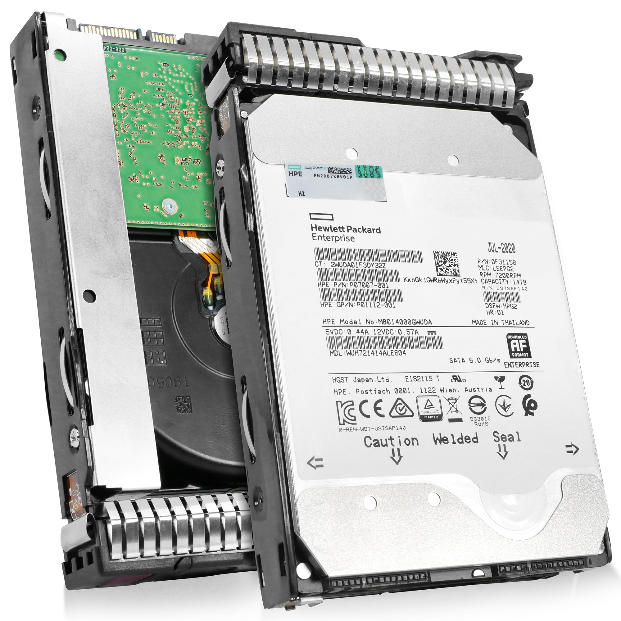 HP Generation 8 MB014000GWUDA P07007-001 14TB 7.2K RPM SATA 6Gb/s 512e 3.5in Refurbished HDD