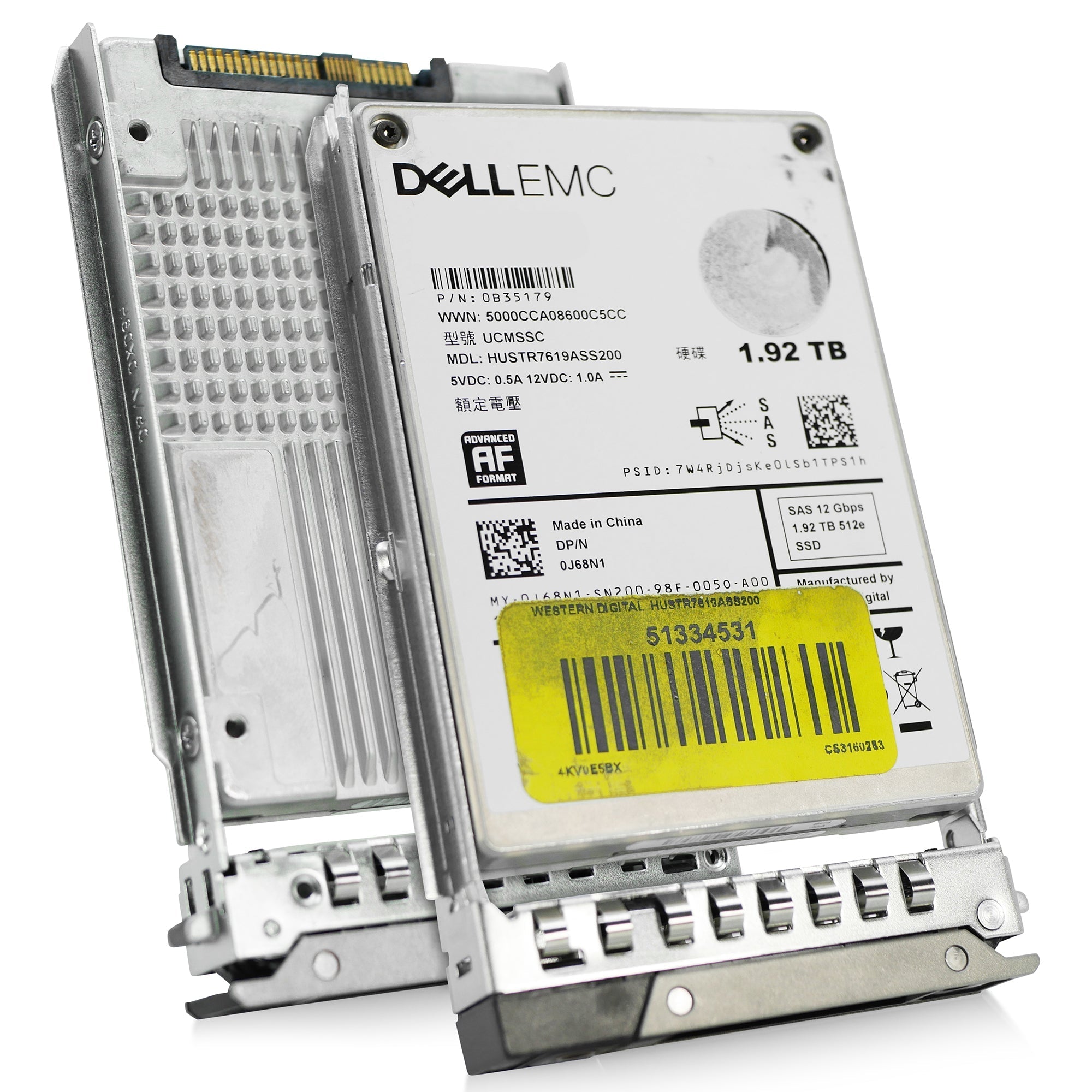Dell G14 0J68N1 1.92TB 1 DWPD SAS 12Gb/s MLC 2.5in Refurbished SSD