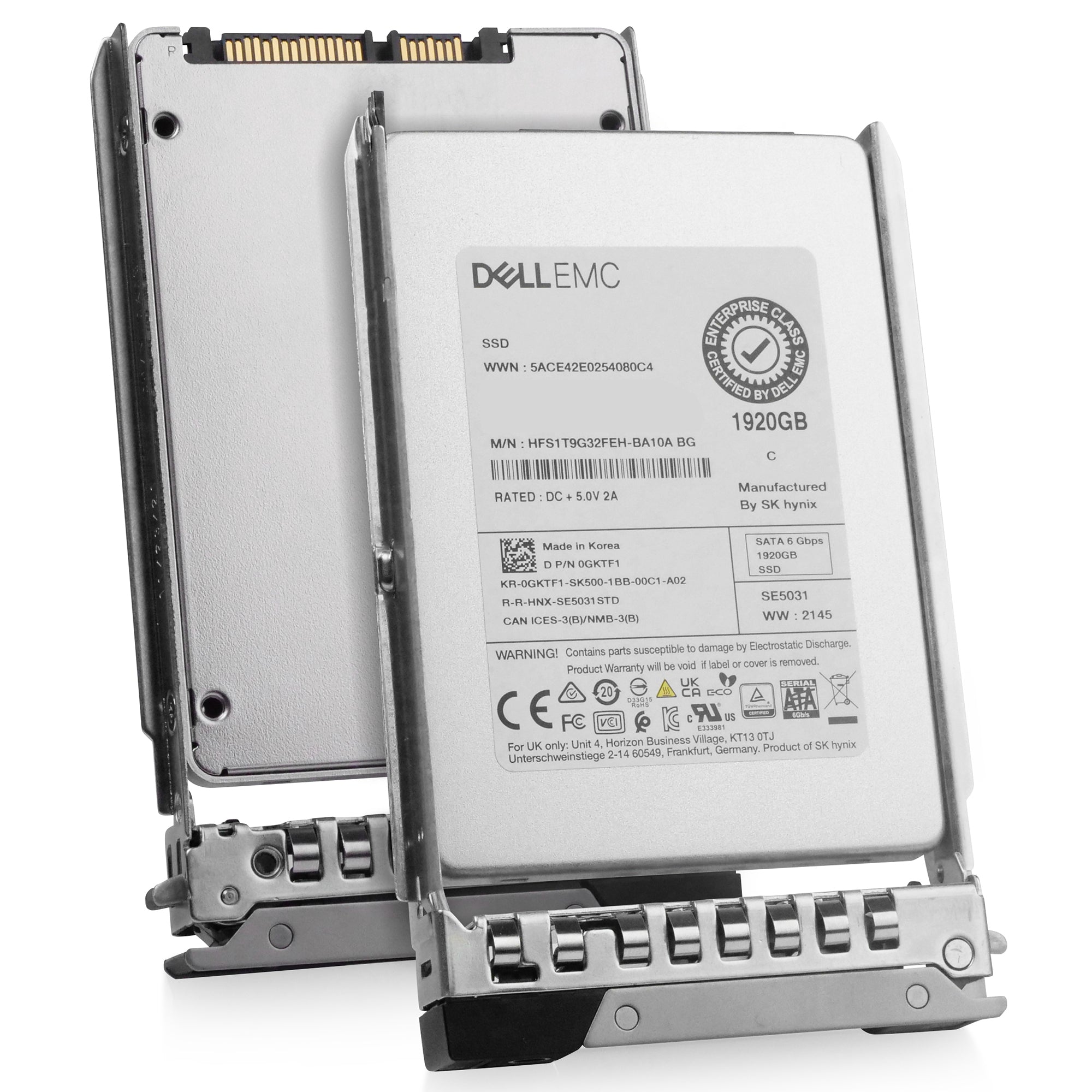 Dell G14 071K37 1.92TB 3 DWPD SATA 6Gb/s Mixed-Use 3D TLC 2.5in Refurbished SSD