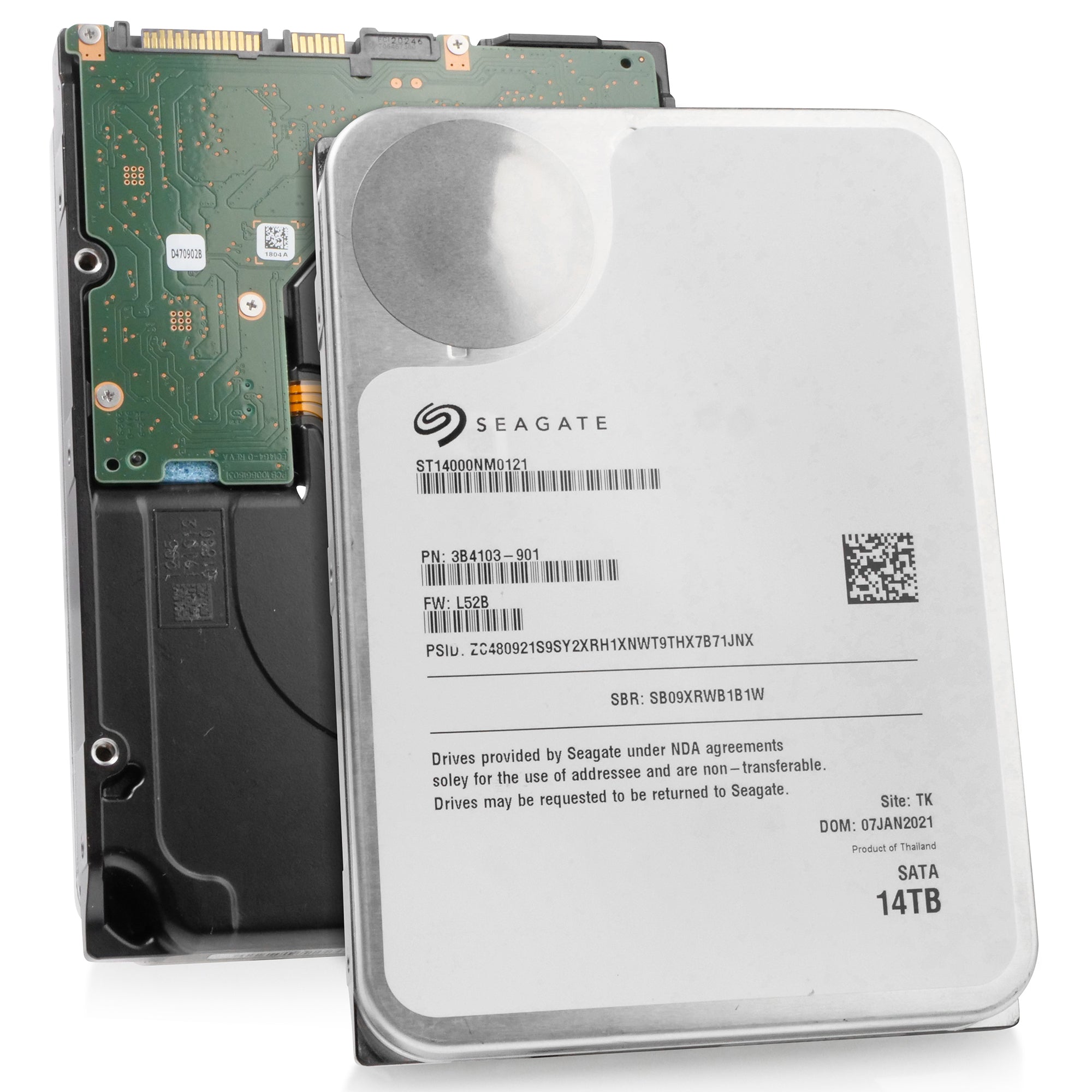 Seagate Exos 2X14 ST14000NM0121 14TB 7.2K RPM SATA 6Gb/s 512e 3.5in Refurbished HDD