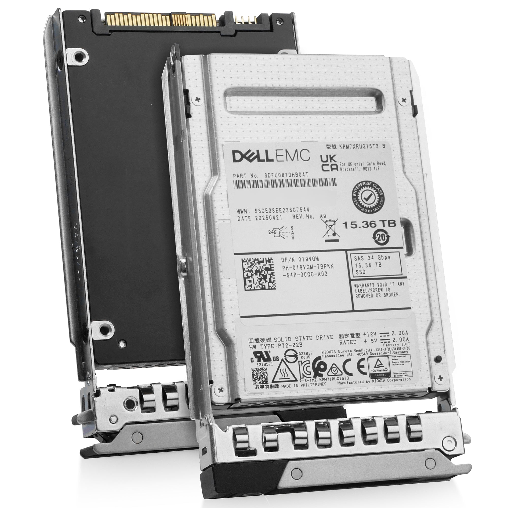 Dell G14 0JNGGR 15.36TB 1 DWPD SAS-4 24Gb/s Read Intensive 3D TLC 2.5in Solid State Drive