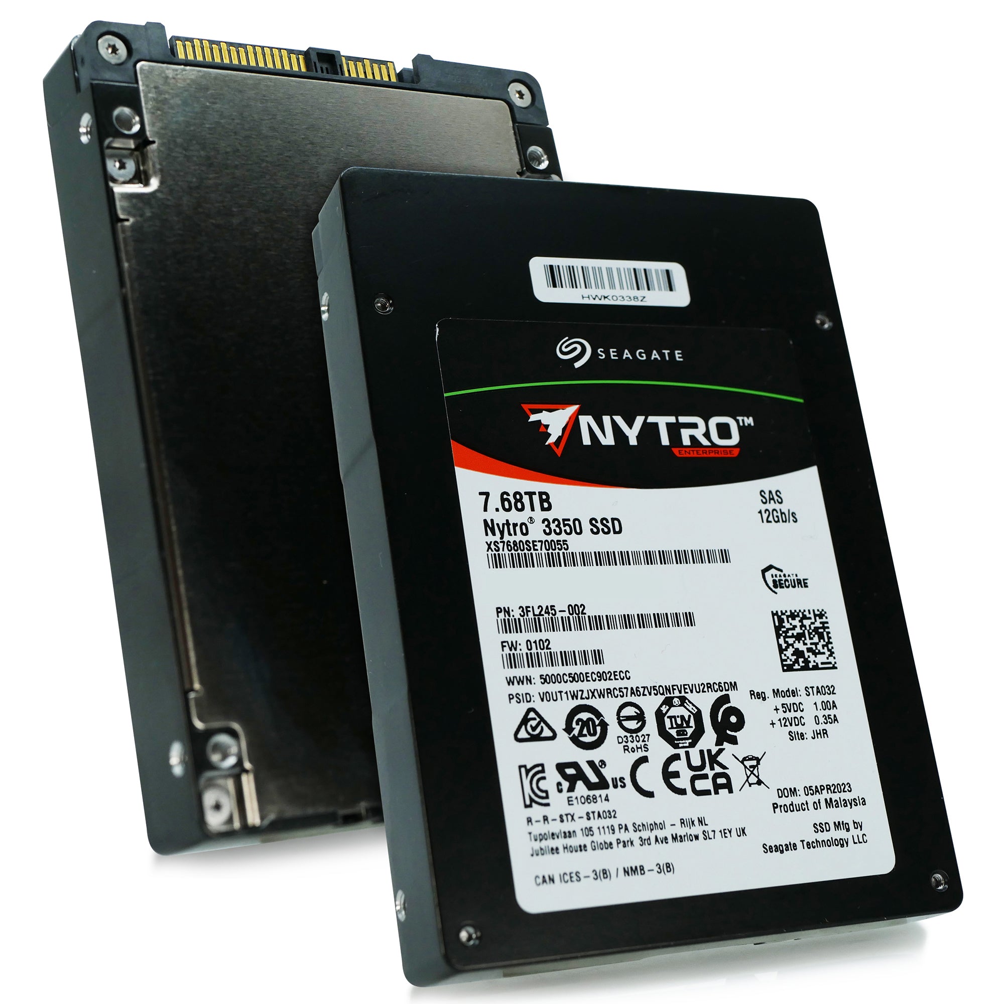 Seagate Nytro 3332 XS7680SE70055 7.68TB 1 DWPD SAS 12Gb/s 3D TLC 2.5in Solid State Drive