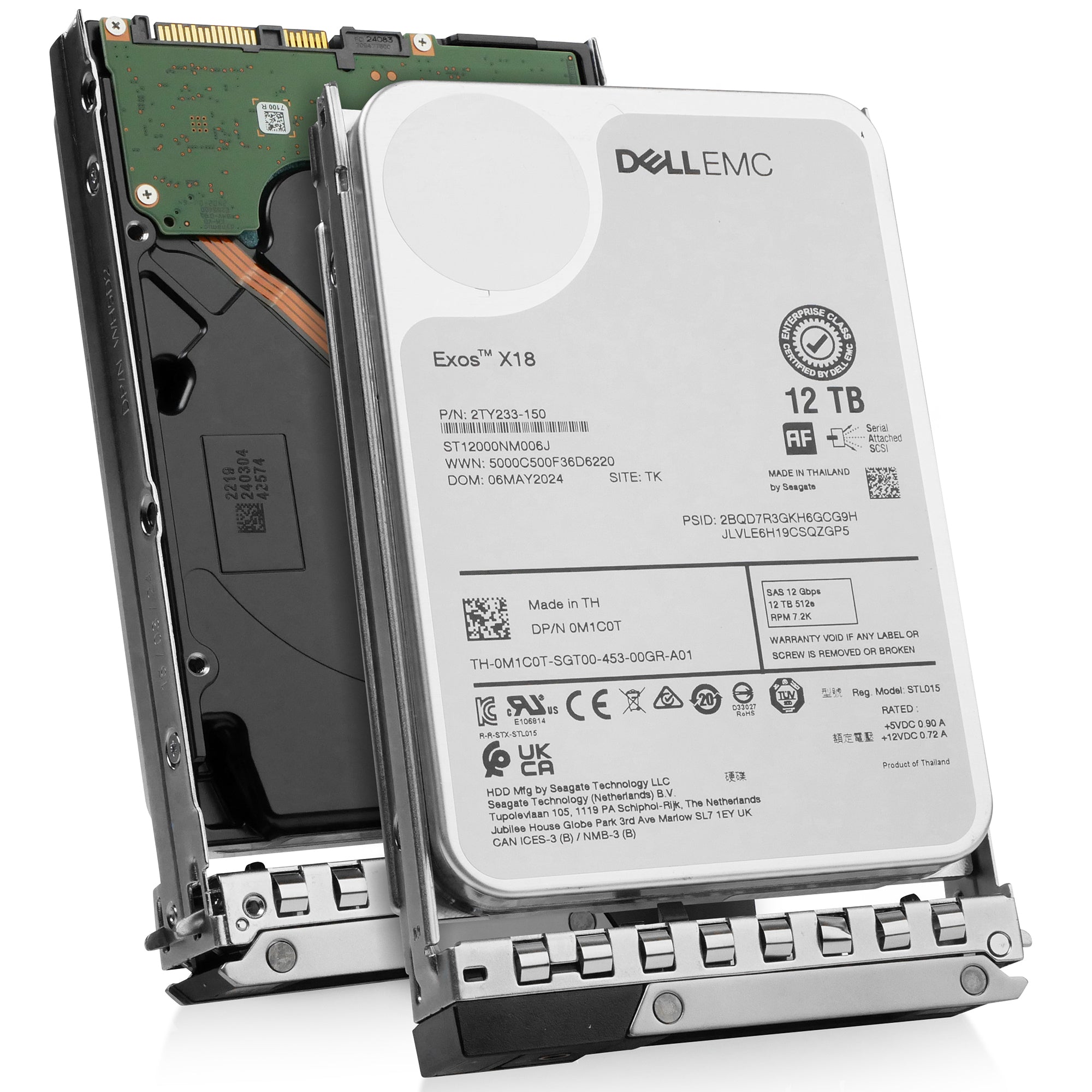 Dell G14 0YMN53 12TB 7.2K RPM SAS 12Gb/s 512e 3.5in Hard Drive
