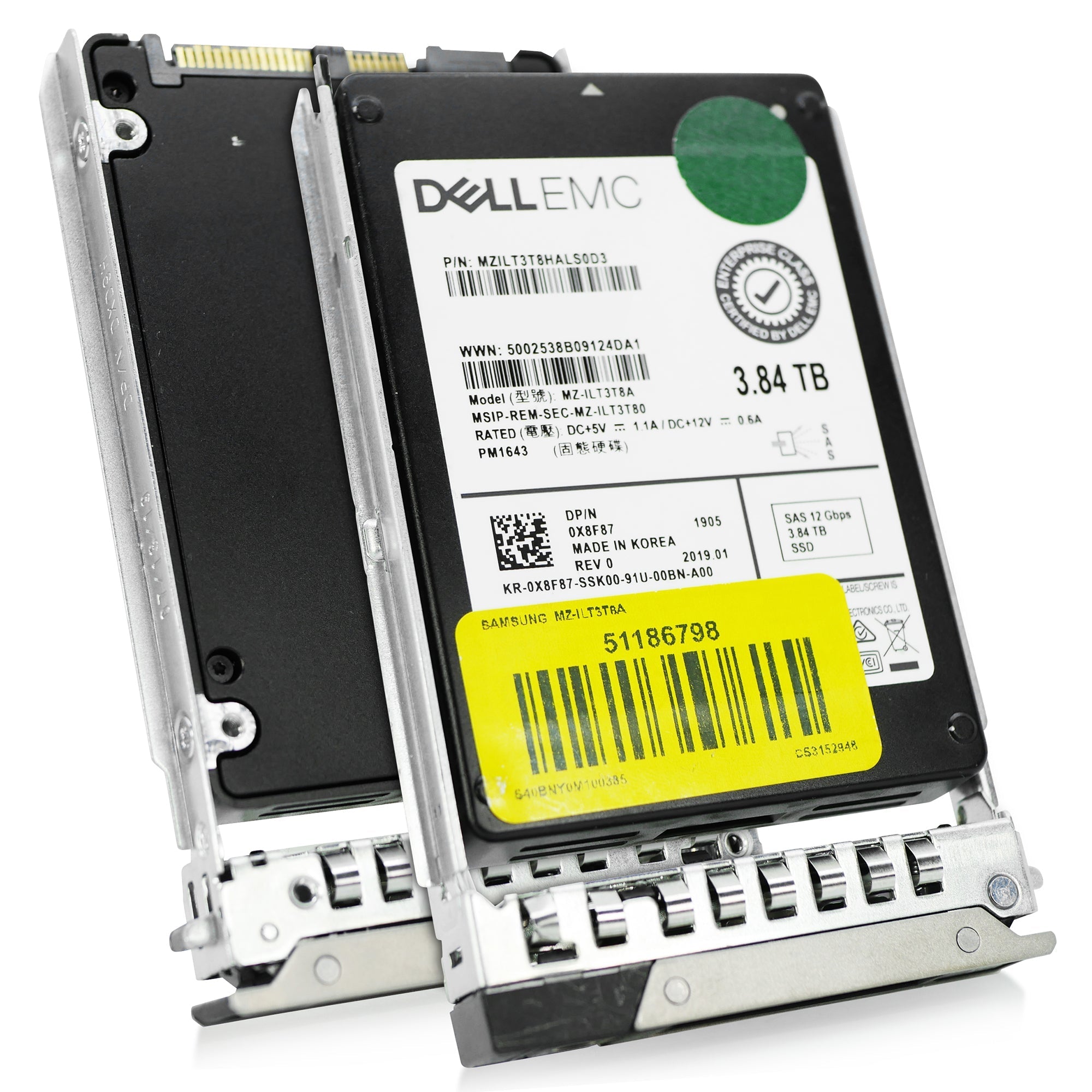 Dell G14 0X8F87 3.84TB 1 DWPD SAS 12Gb/s 3D TLC 2.5in Refurbished SSD