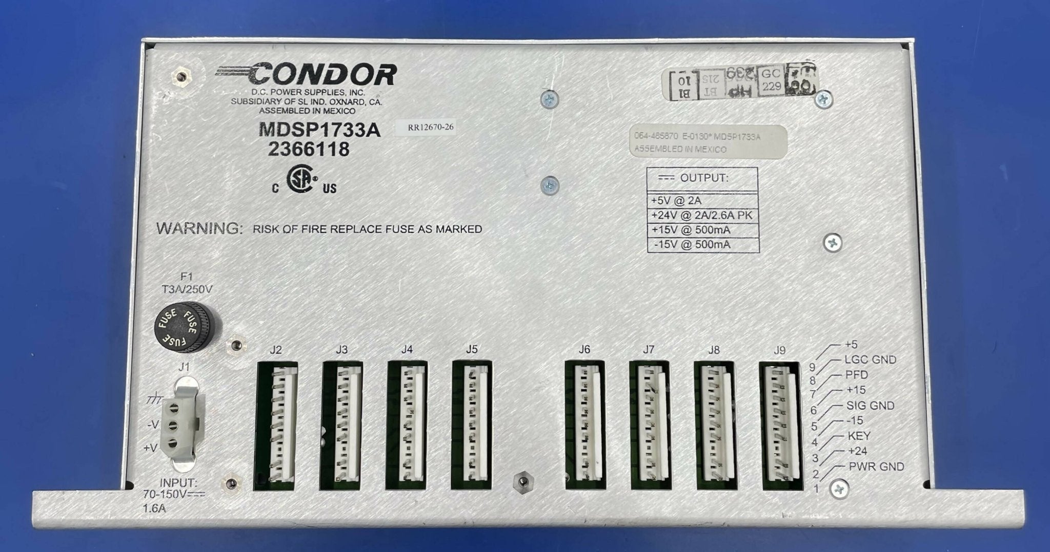 GE MDSP1733A - Condor DC Power Supply for AMX4 X-Ray Front | Alo Tech Solutions