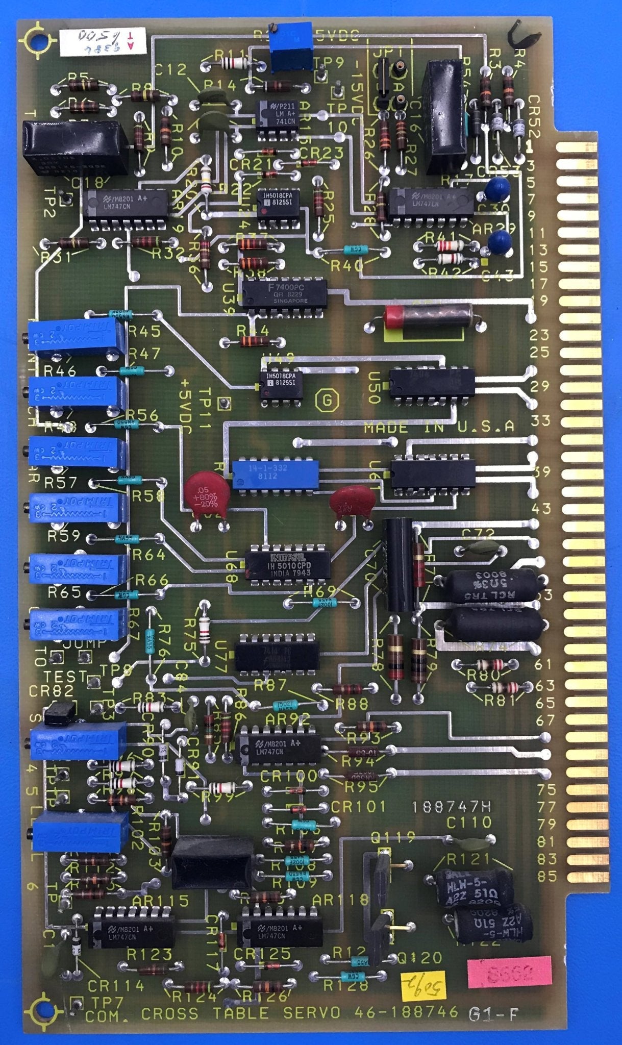 Cross Table Servo (46-188746 G1 F GE Advantx