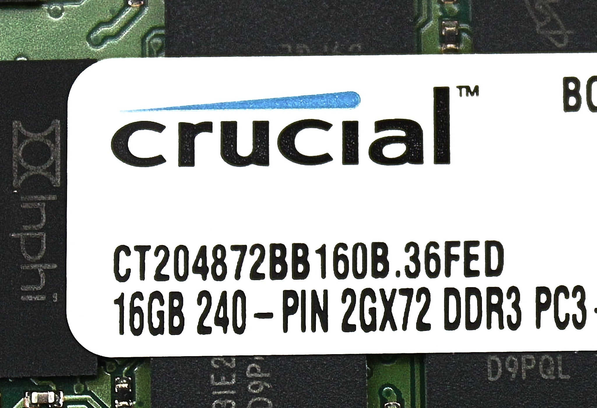 Crucial CT204872BB160B.36FED 16GB PC3-12800 DDR3-1600MHz Registered EC