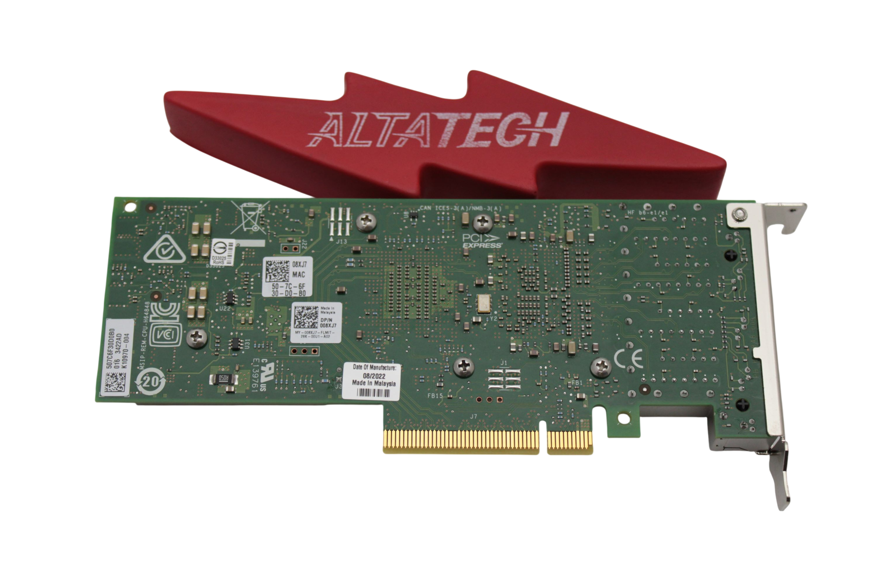 Dell 08XJ7 INTEL X710-T4 10GB BASE-T LP