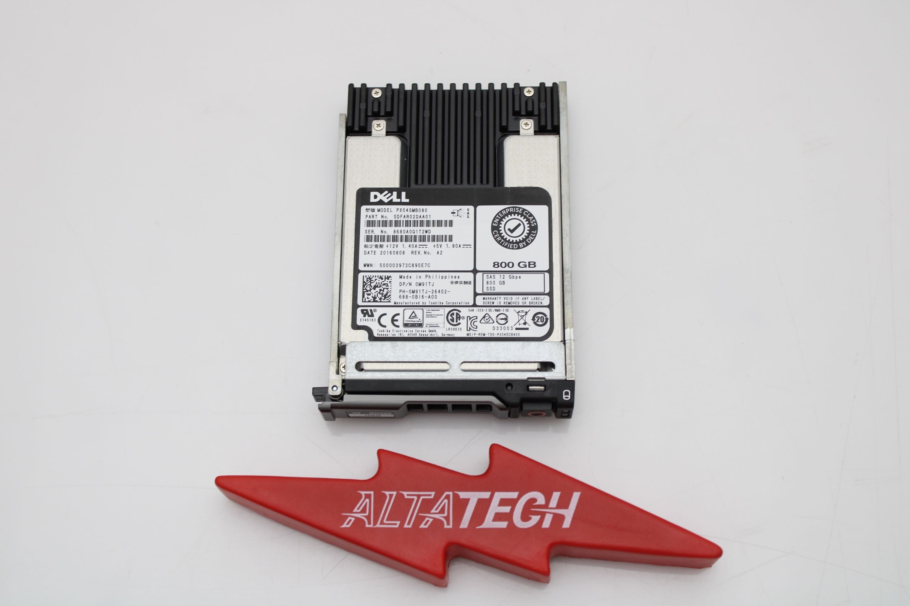 Dell 0M91TJ 800GB SSD SAS 2.5 12G MU