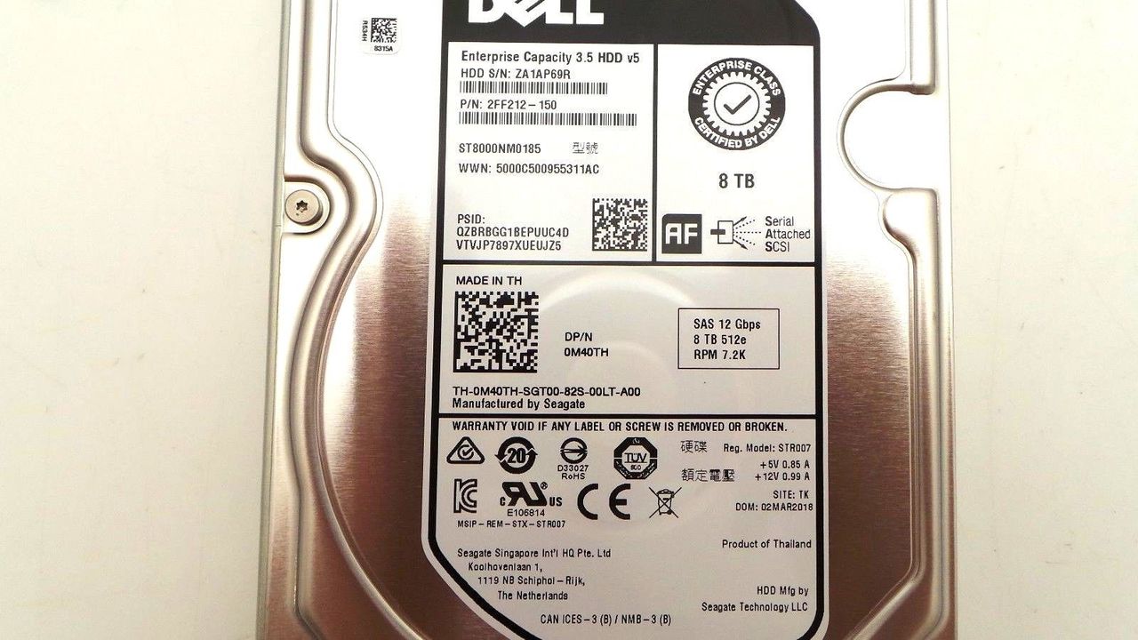 Dell 401-ABEF 8TB 7.2K SAS 3.5" 12G HDD
