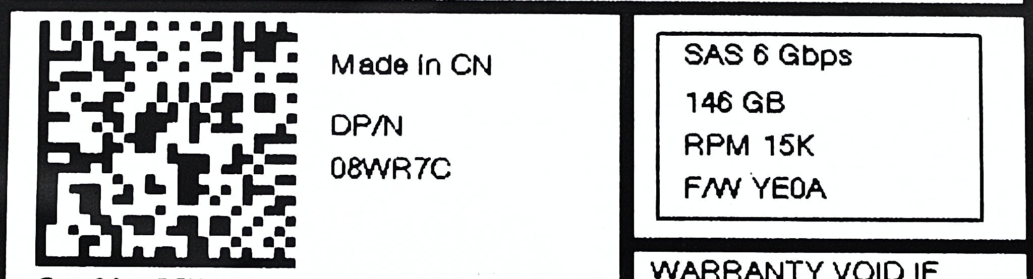 Dell 8WR7C-EQL 146GB 15K SAS 2.5 6G ST9146853SS / 9SV066-158 E+