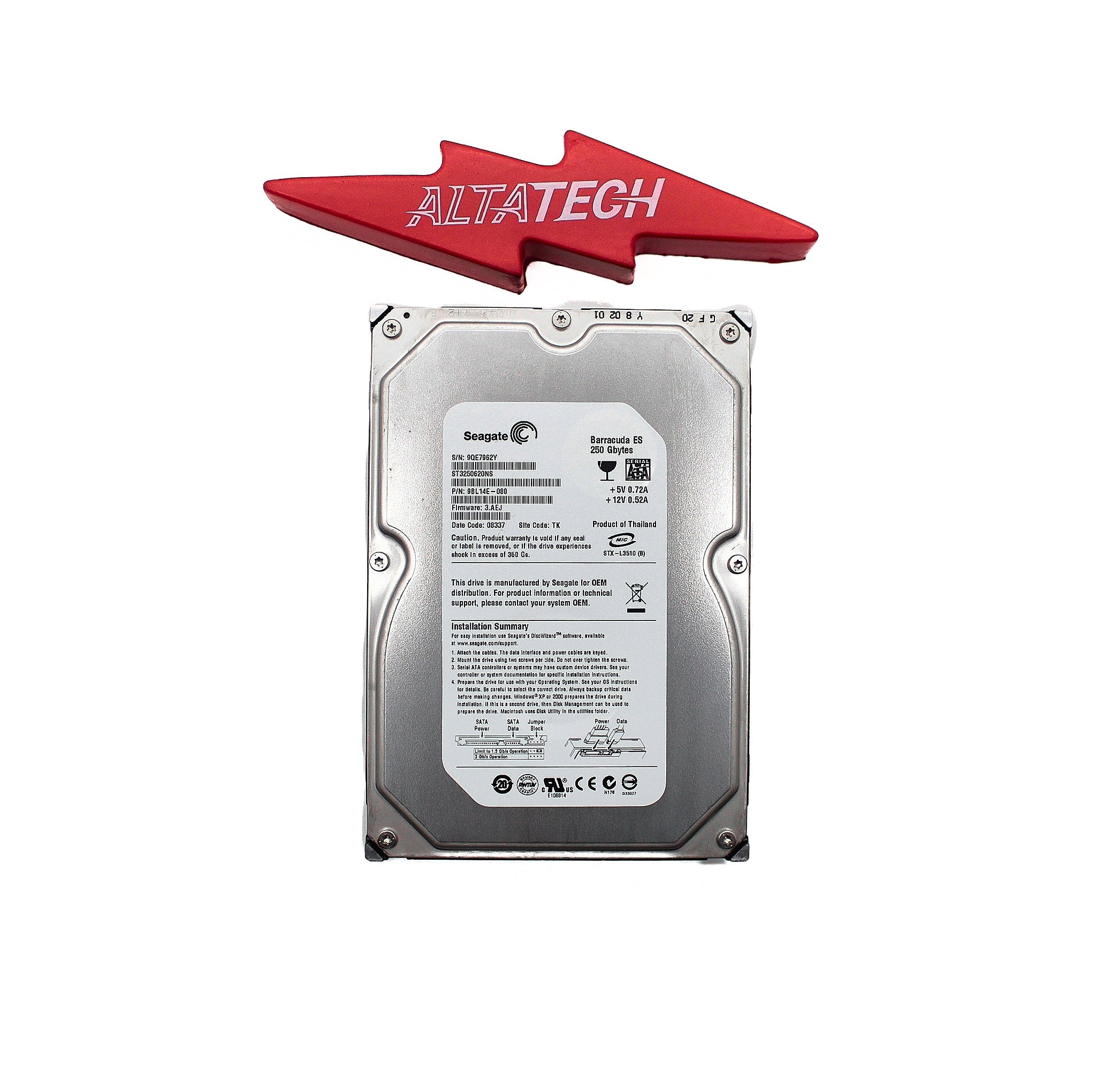 Dell 9BL14E-080 250GB 7.2K SATA 3.5 3AEJ EQL