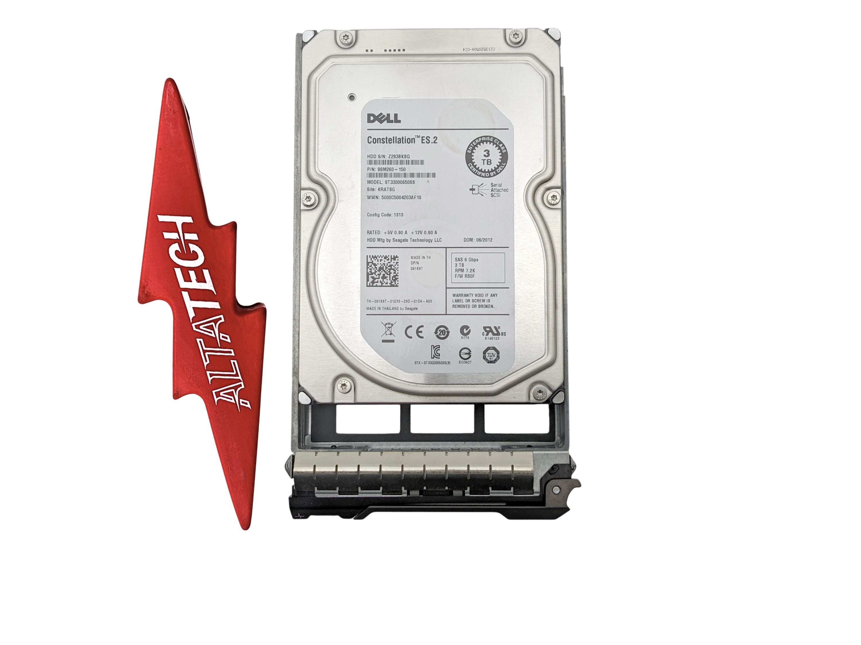 Dell 9SM250-158-CML 3TB 7.2K SAS 3.5 6G ST33000650SS / 9SM250-158