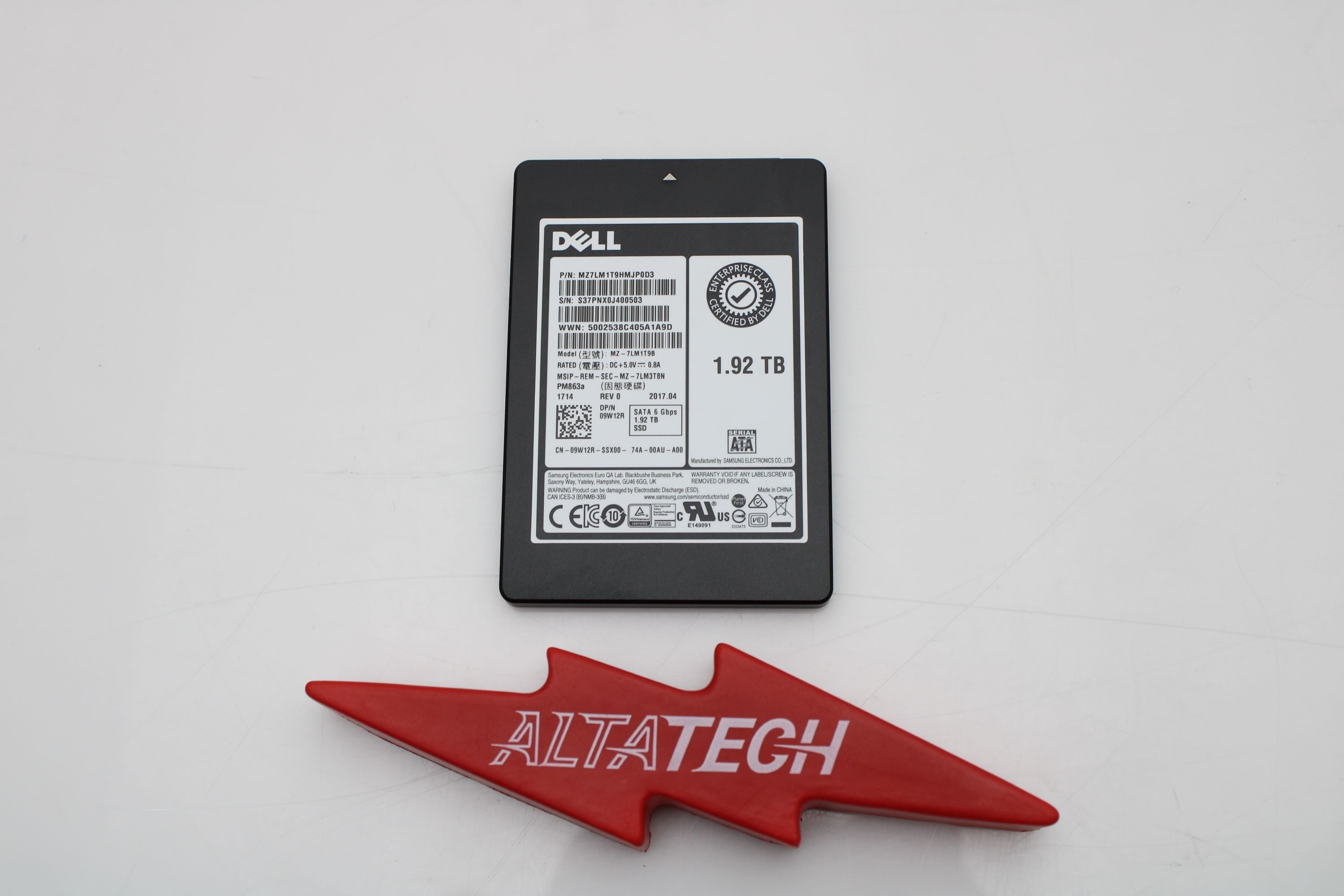 Dell 9W12R 1.92TB SSD SATA 2.5 6G RI PM863A