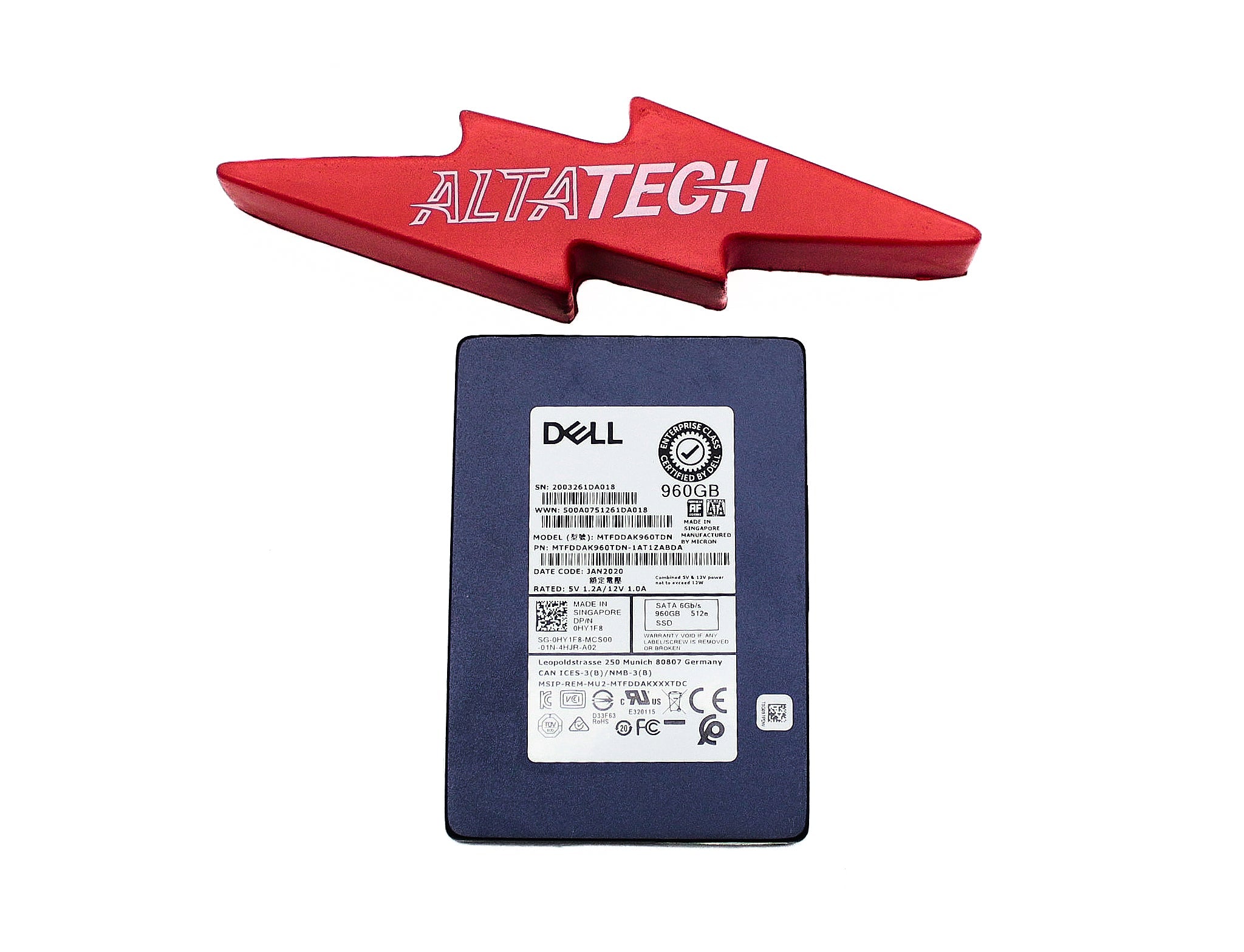 Dell HY1F8 960GB SSD SATA 2.5 6G MU MTFDDAK960