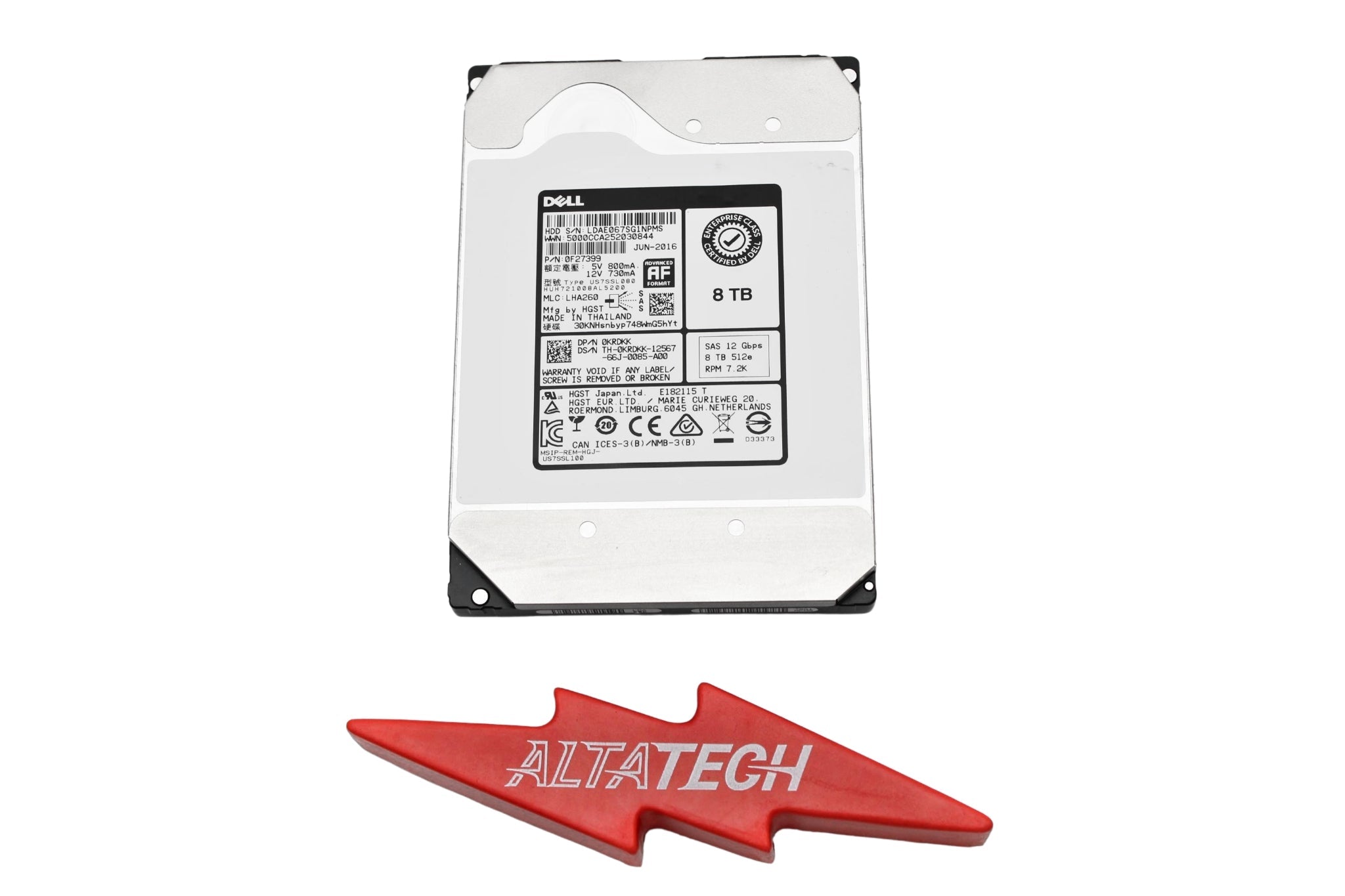 Dell KRDKK 8TB 7.2K SAS 3.5 12G