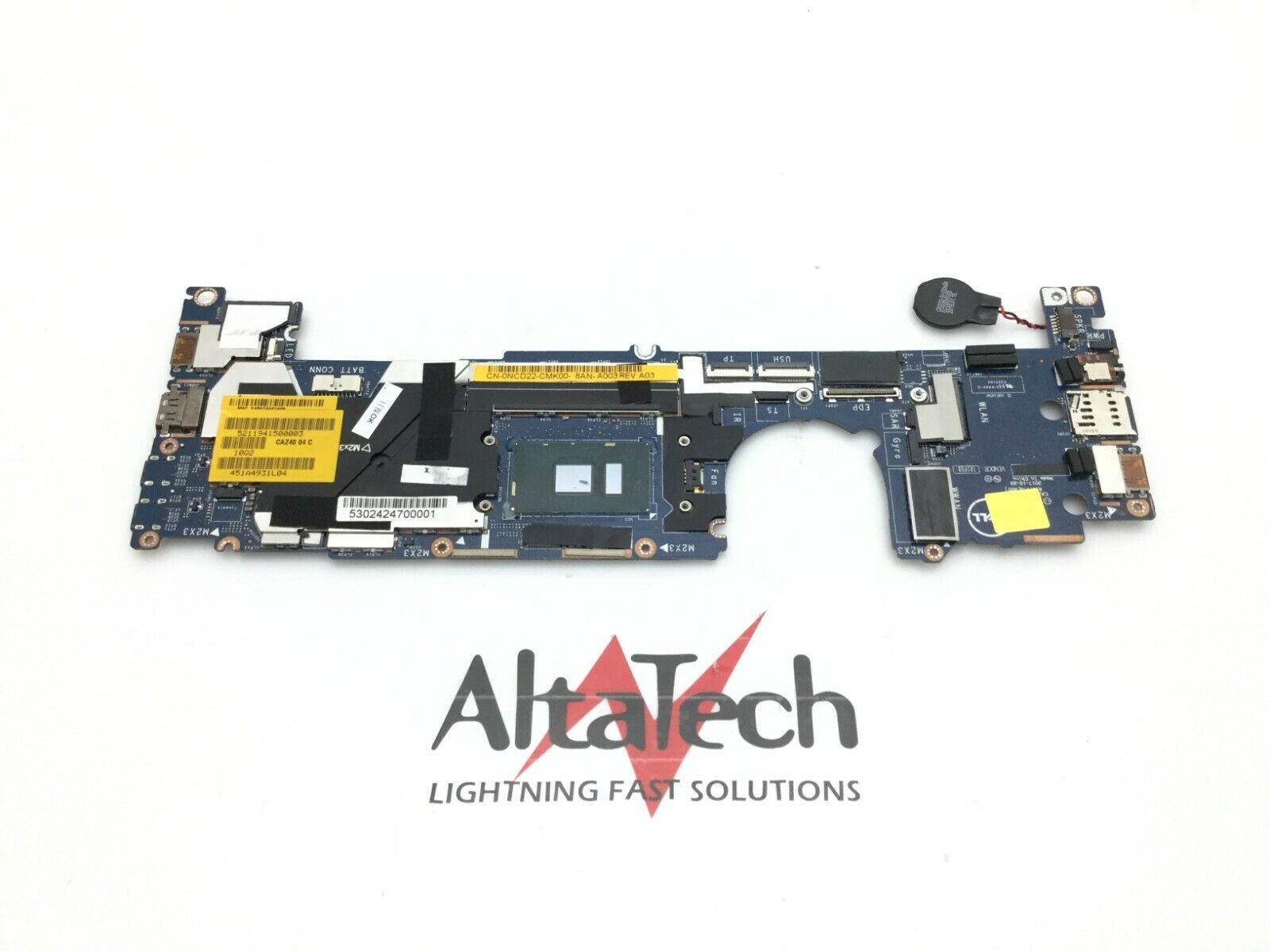 Dell NCD22 Laptop System Board with i5-7200U CPU