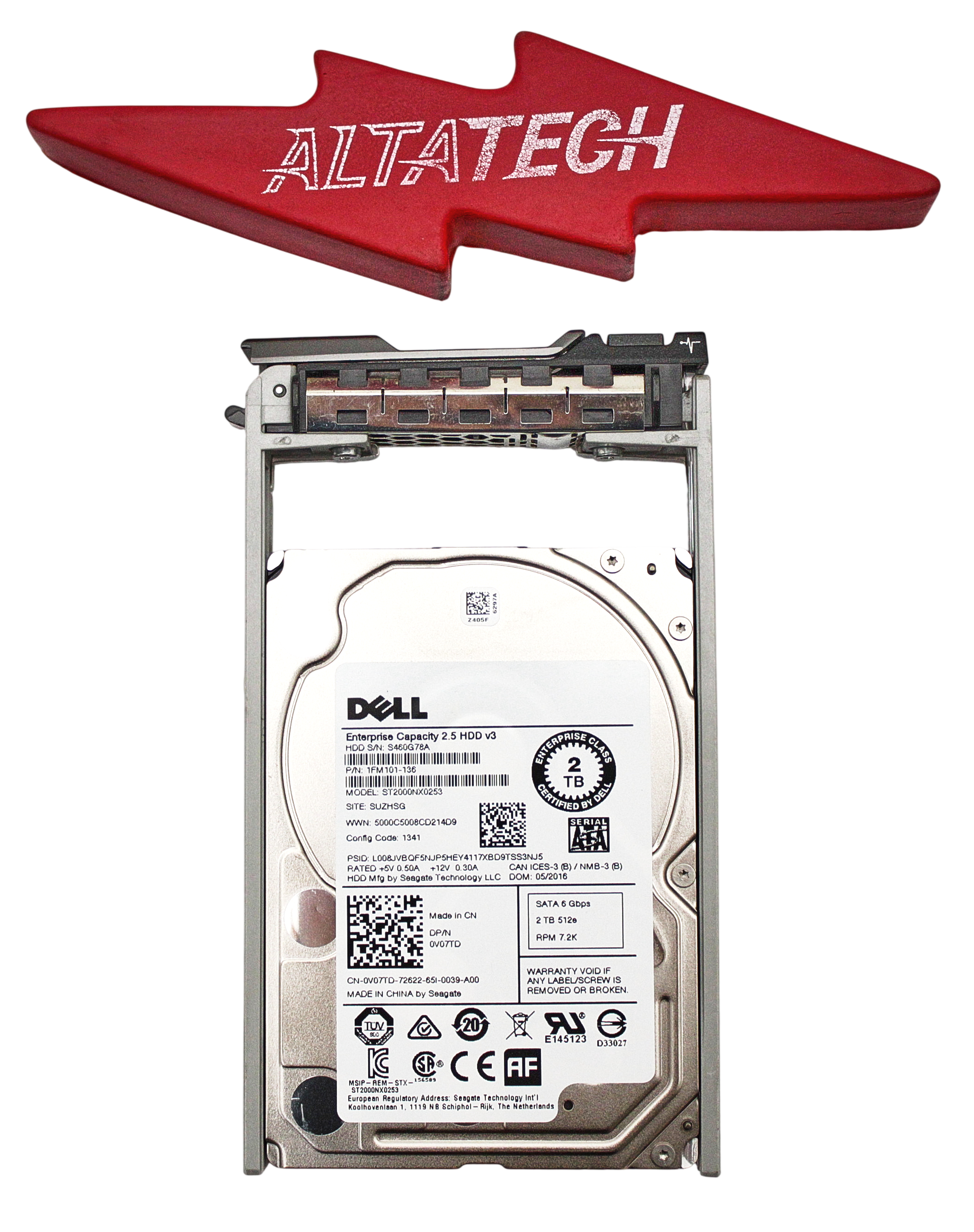 Dell V07TD 2TB 7.2K SATA 2.5 6G ST2000NX0253 / 1FM101-136