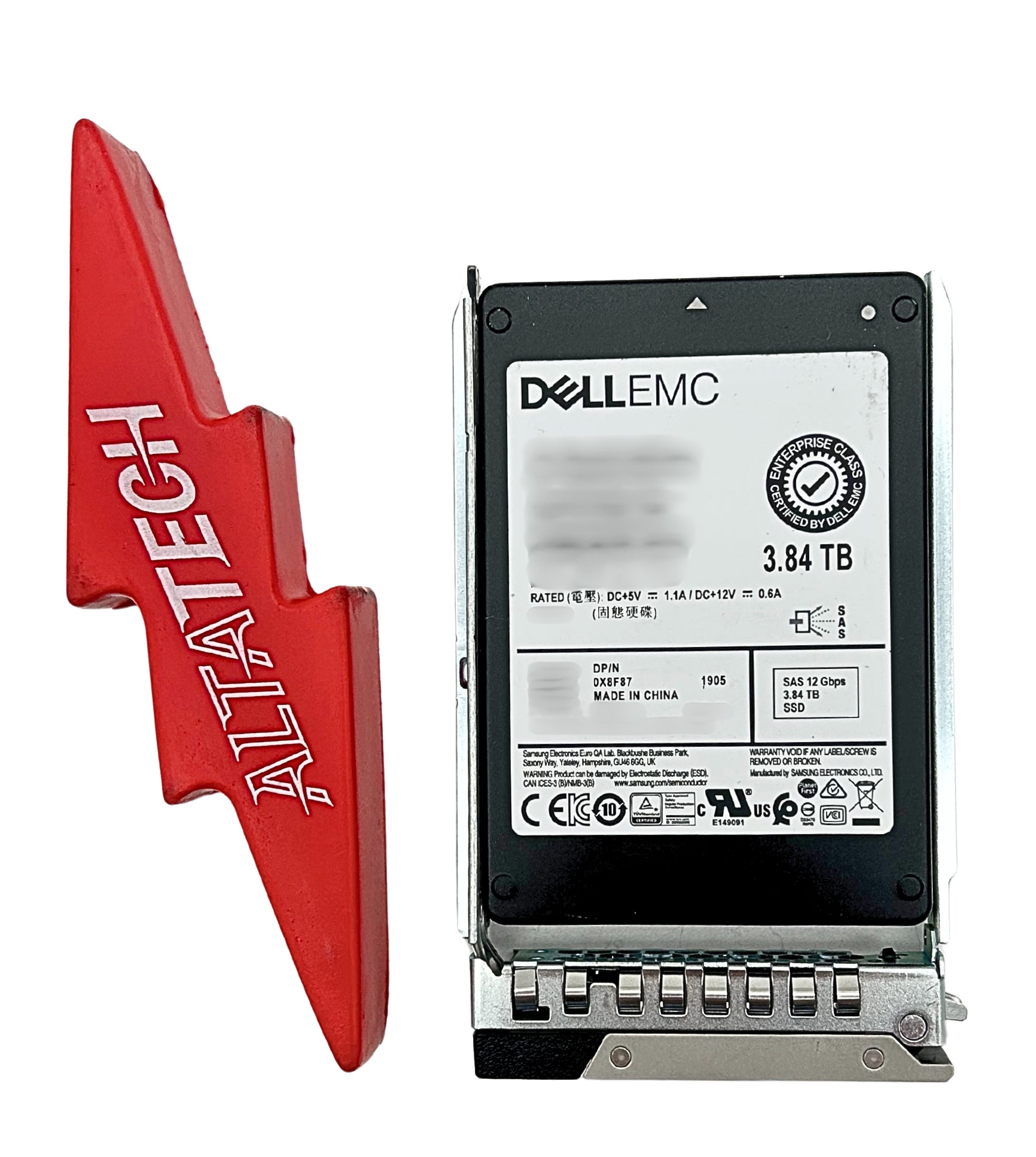 Dell X8F87 3.84TB SSD SAS 2.5" 12G RI