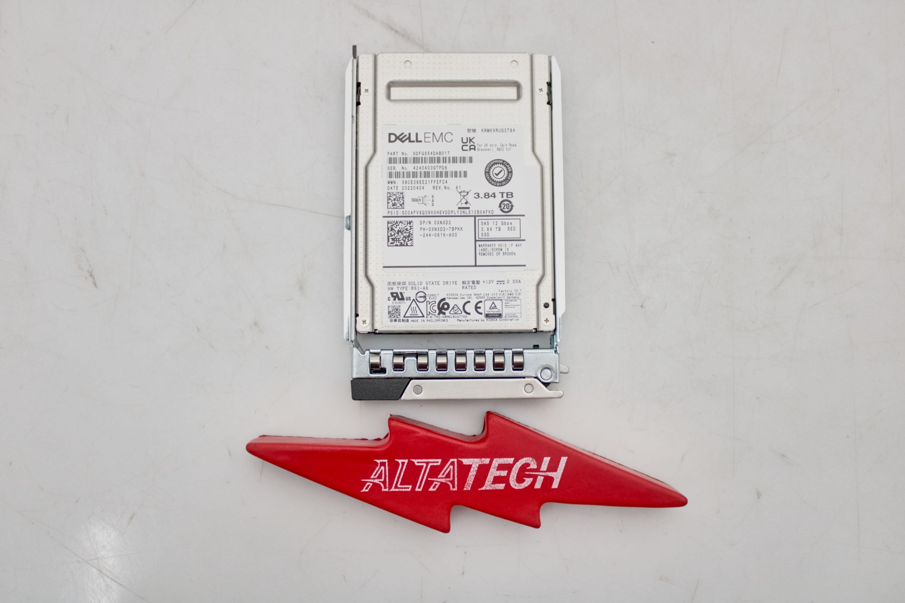 Dell XNXD2 3.84TB SSD SAS 2.5 12G SED RI KRM6VRUG3T84
