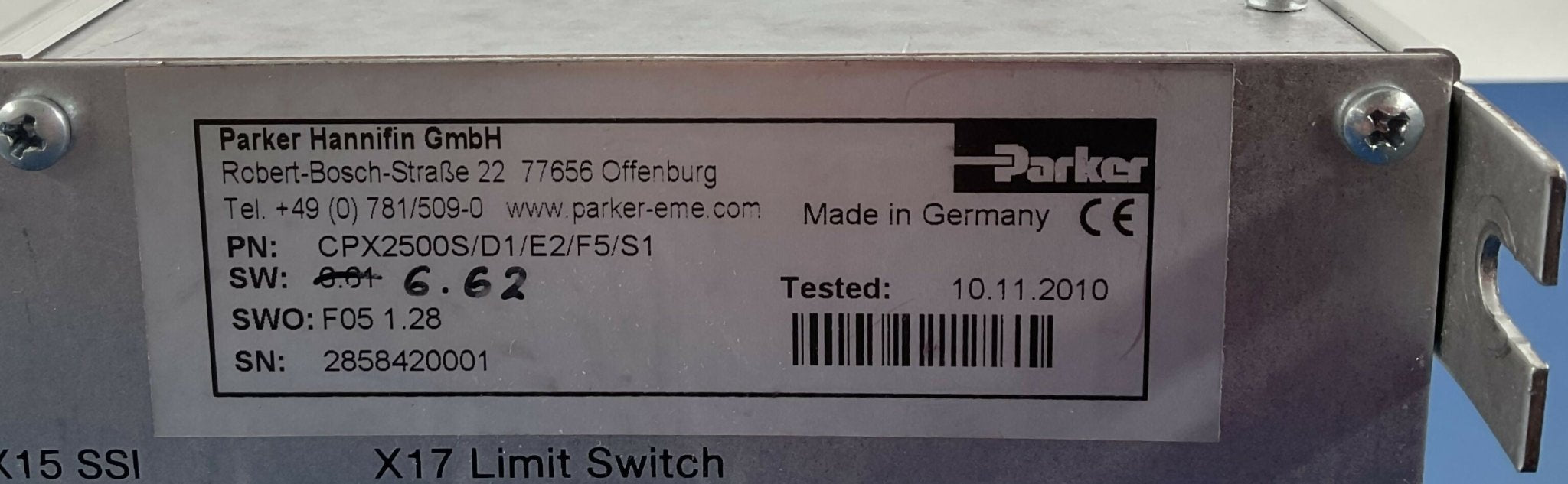 DIGITAL SERVO CONTROLLER (04810235/COMPAX2500D1/E2/F5/S1 PARKER/COMPAX