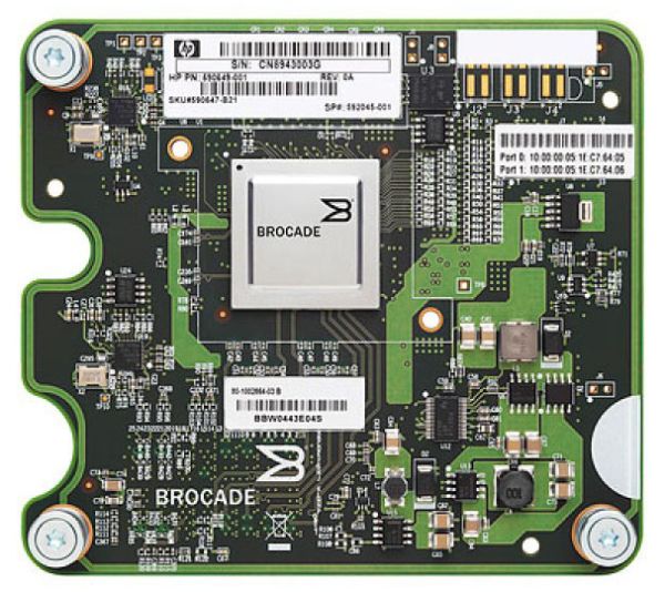 590649-001 - HP BLC Brocade 804 8GB FCI-Express Dual Port Fibre Channel Host Bus Adapter (HBA)