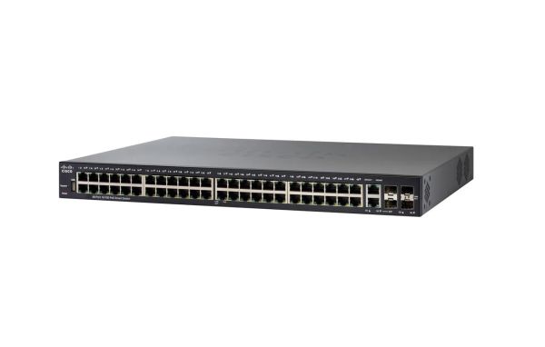 SF250-48 - Cisco 250 Series 48-Ports 10/100/1000BASE-T Ethernet Layer 3 Rack-mountable Managed Smart Switch with 4-Ports SFP