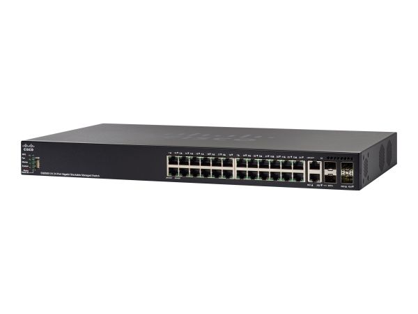 SG550X-24 - Cisco 550X Series 24-Ports 10/100/1000BASE-T Ethernet Layer 3 Rack-mountable Managed Network Switch with 4-Ports SFP+