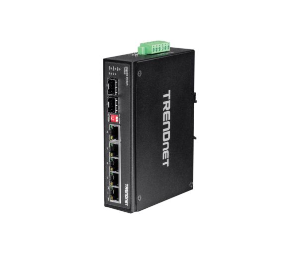 TI-G62 - TRENDnet Hardened Industrial 5-Ports 1000BASE-T Ethernet Layer 2 Rail-mountable Managed Network Switch with 2-Ports SFP