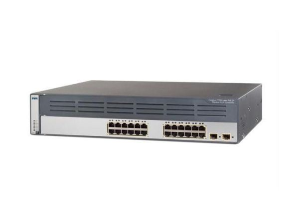 WS-C3750G-24WS-S50 - Cisco Catalyst 3750 Series 24-Ports 10/100/1000BASE-T Ethernet Layer 3 Rack-mountable Network Switch with 2-Ports SFP