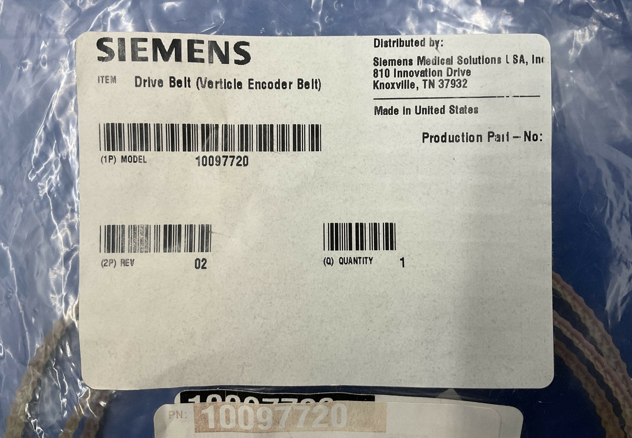 Drive Belt (Vertical Encoder Belt (10097720 SIEMENS