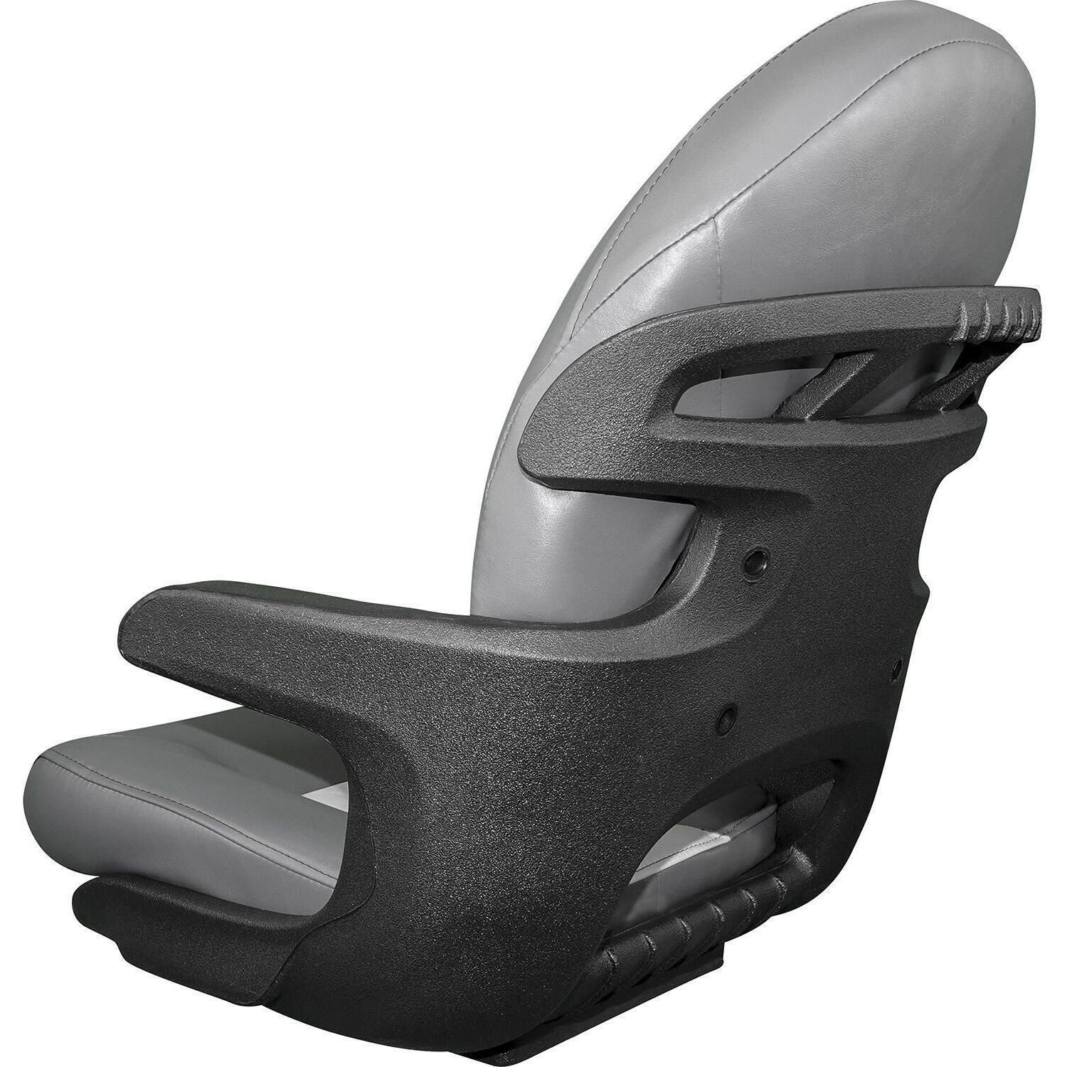 Tempress 57017 Elite Helm High Back Seat, Black Shell, Charcoal/Grey Cushions