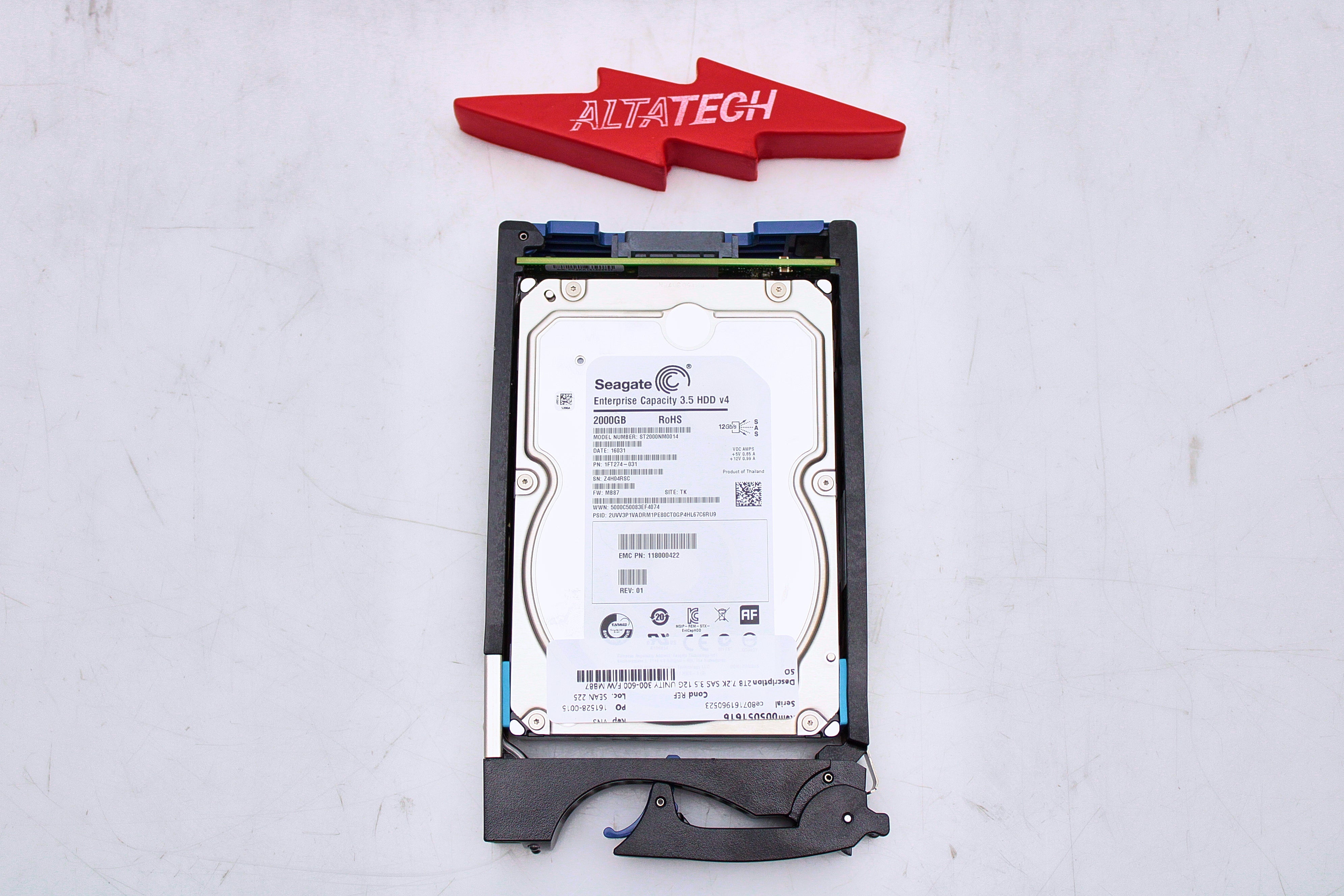 EMC 005051616 2TB 7.2K SAS 3.5 12G UNITY 300-600 (D3-VS07-2000)