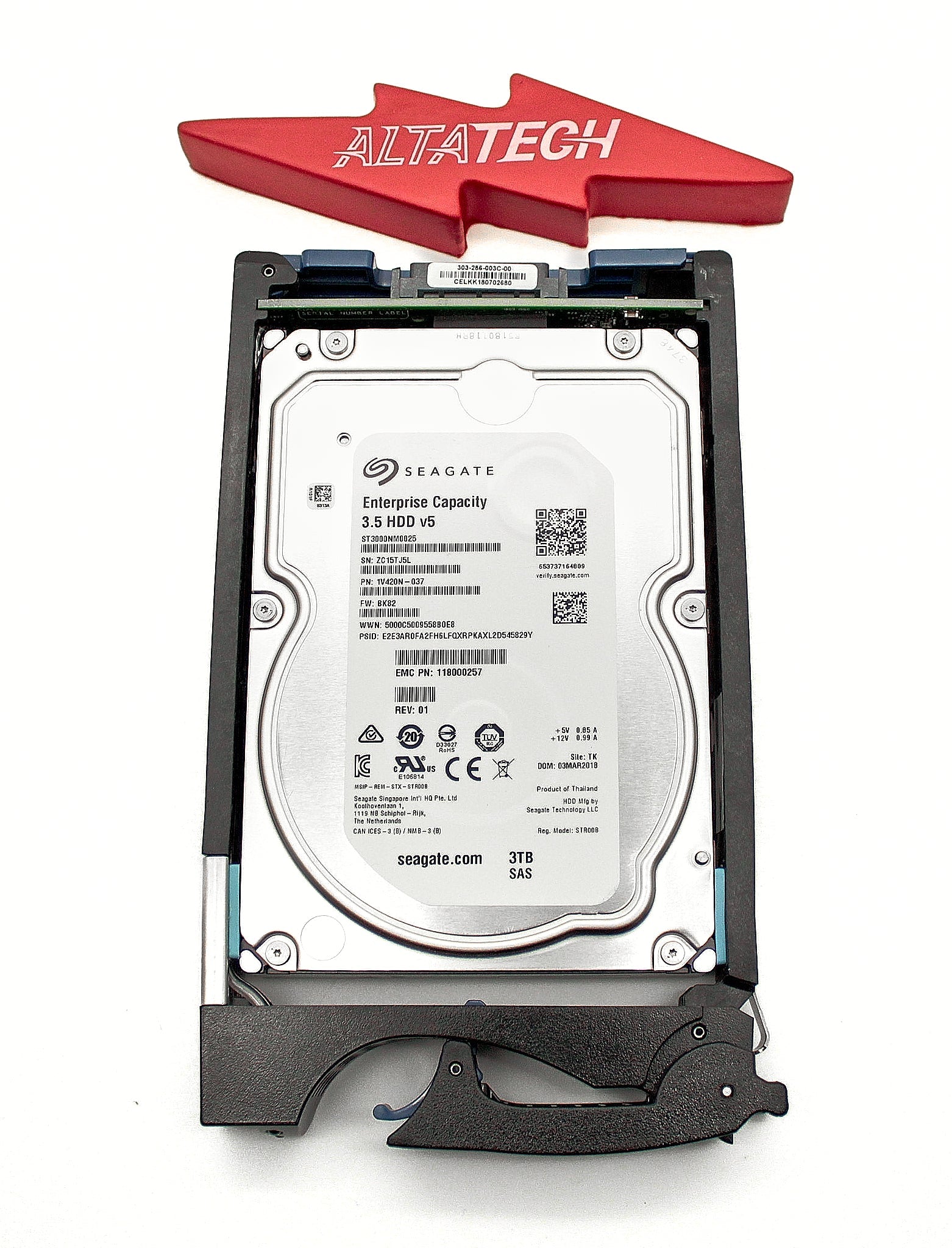 EMC 005052086 3TB 7.2K SAS 3.5 12G ST300NM0025