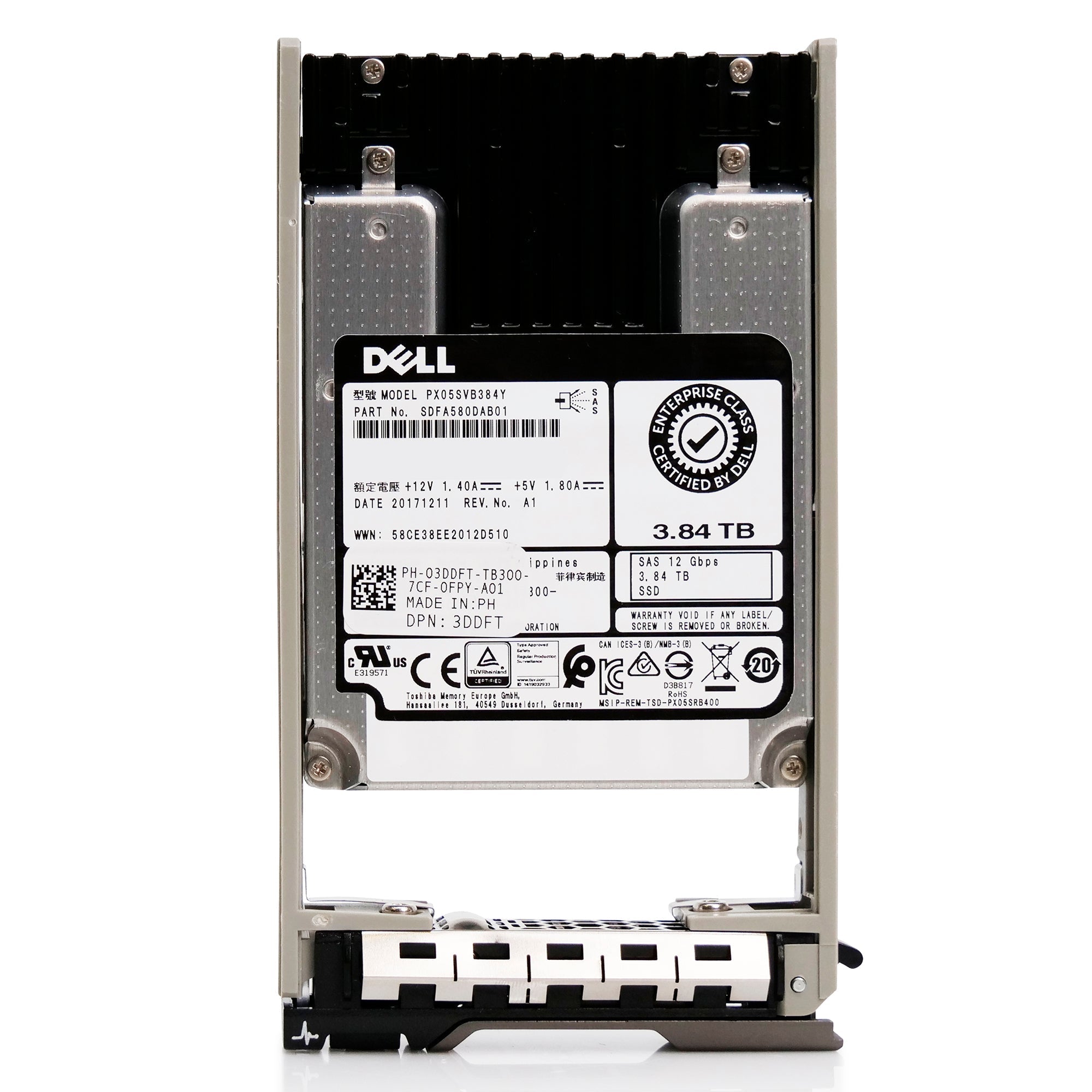 Dell G13 03DDFT 3.84TB 3 DWPD SAS-3 12Gb/s MLC 2.5in Refurbished SSD