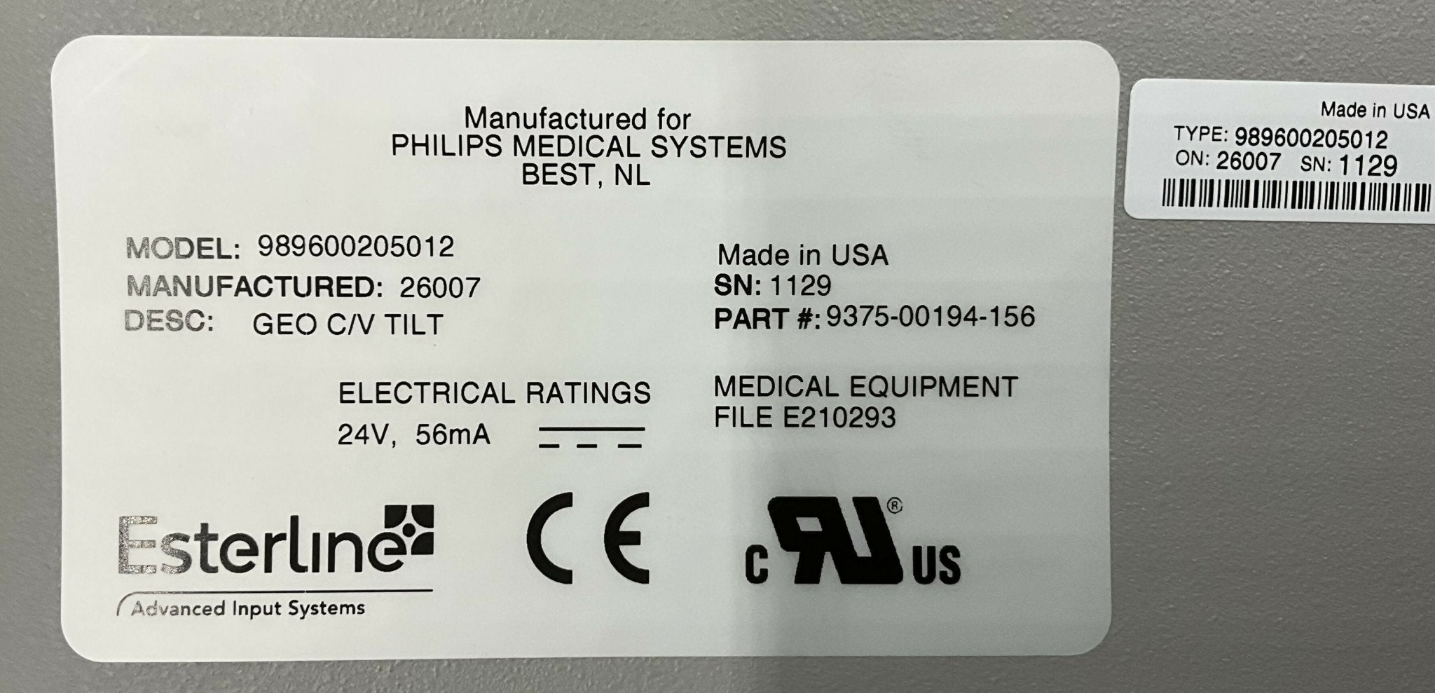 GEO C/V Tilt TSO (9896 002 05012) PHILIPS