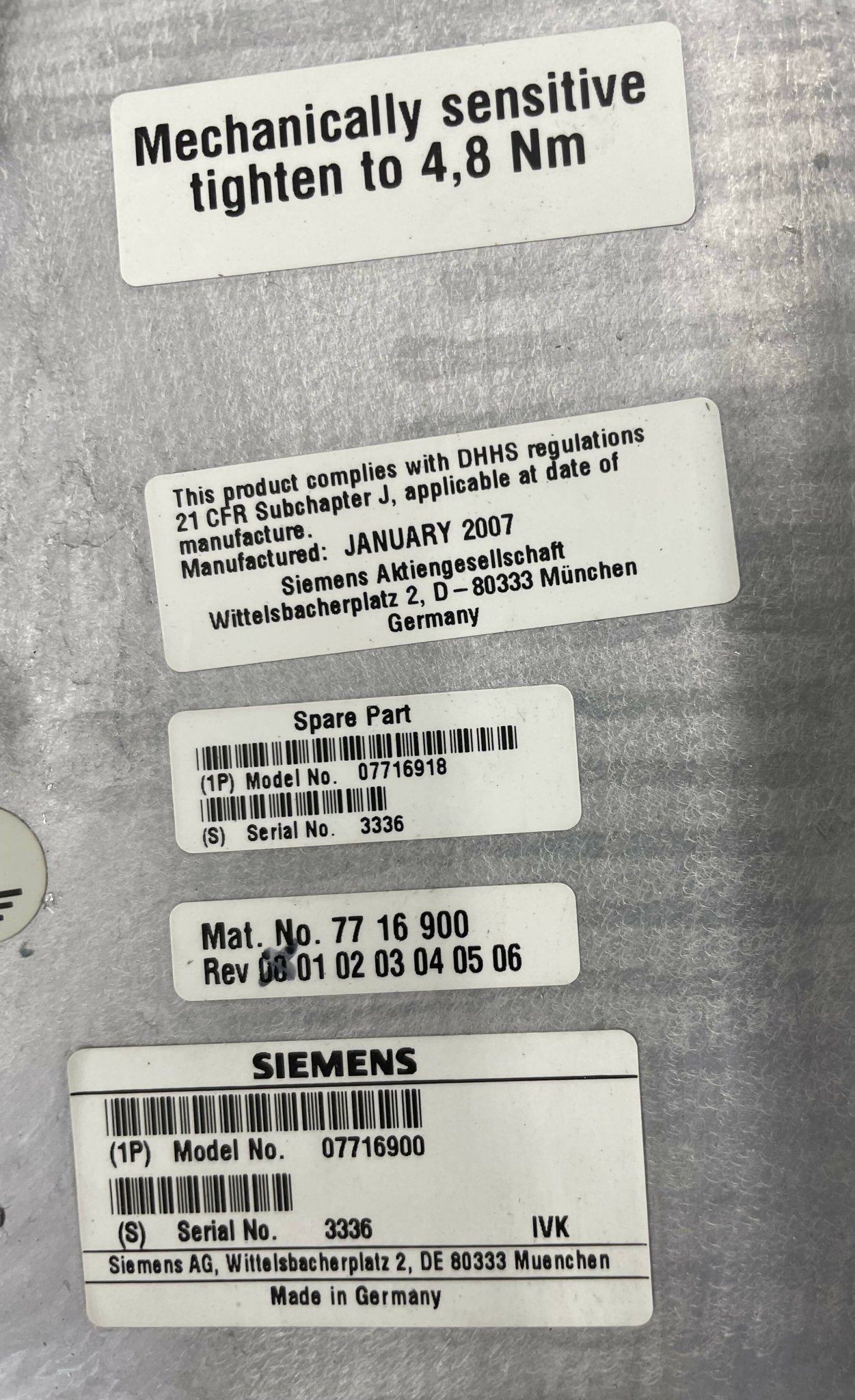 HIGH VOLTAGE TANK (07716900/7716900