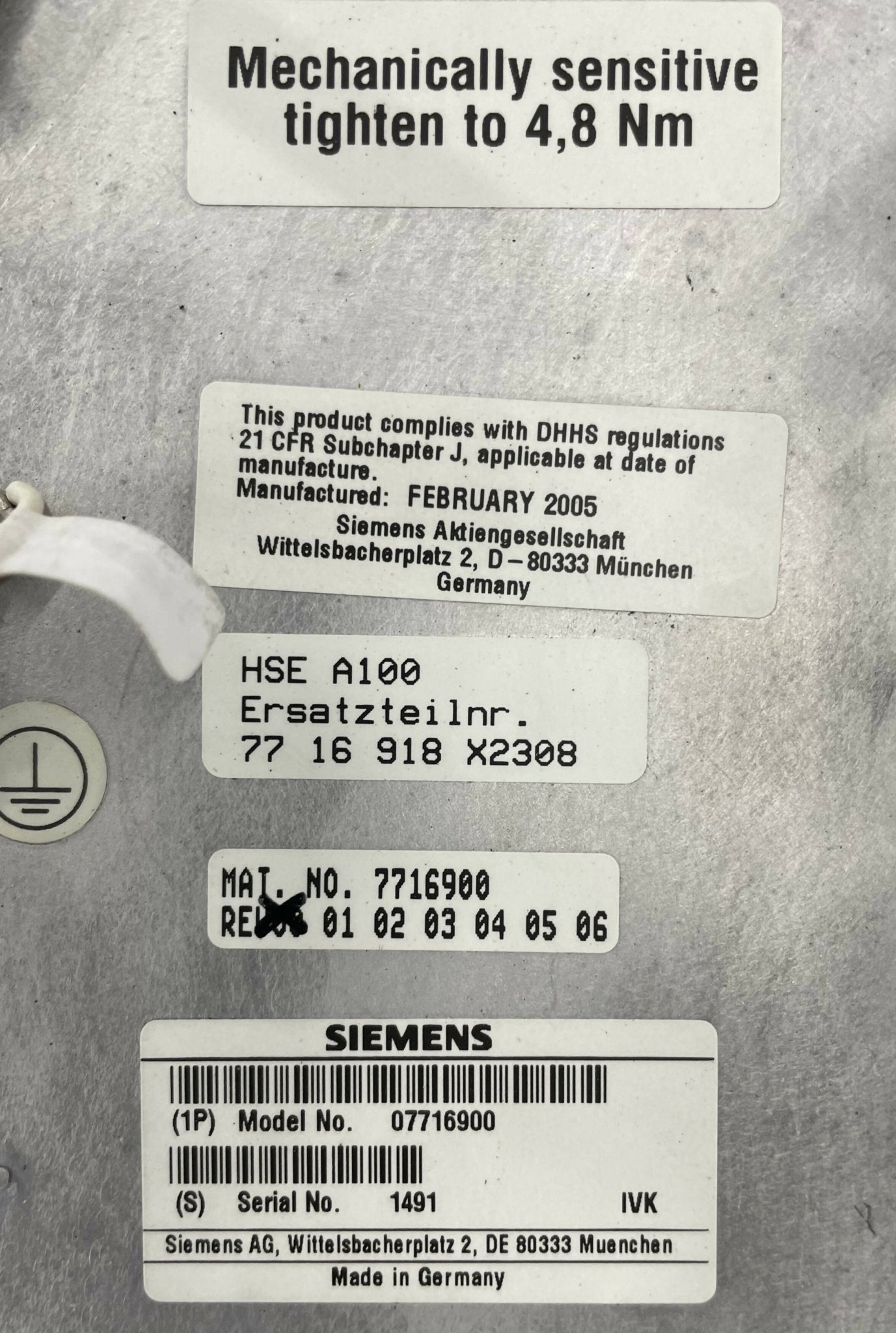 HIGH VOLTAGE TANK (07716900/7716900