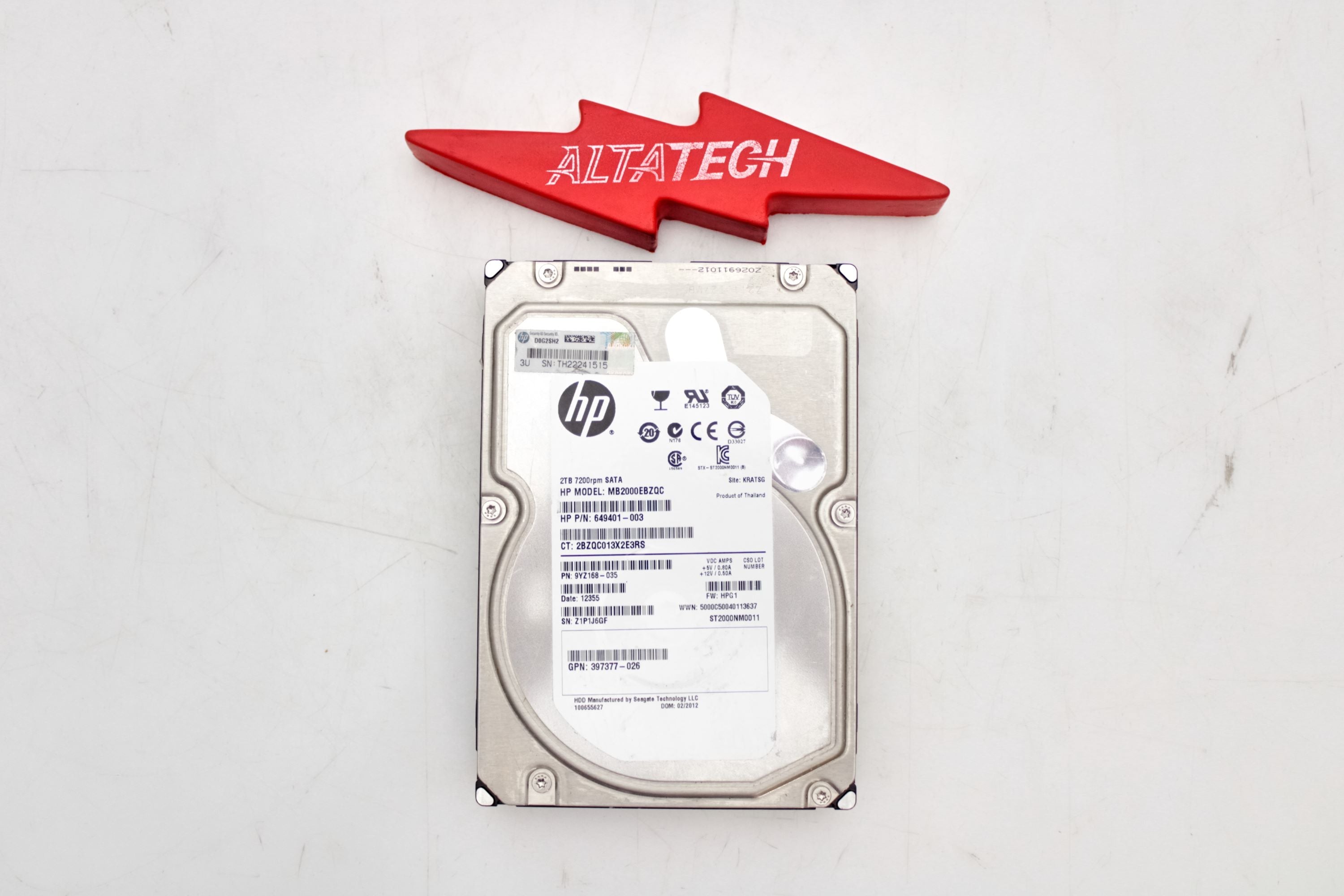 HP 649401-003 2TB 3G SATA 7.2K 3.5IN MDL HDD
