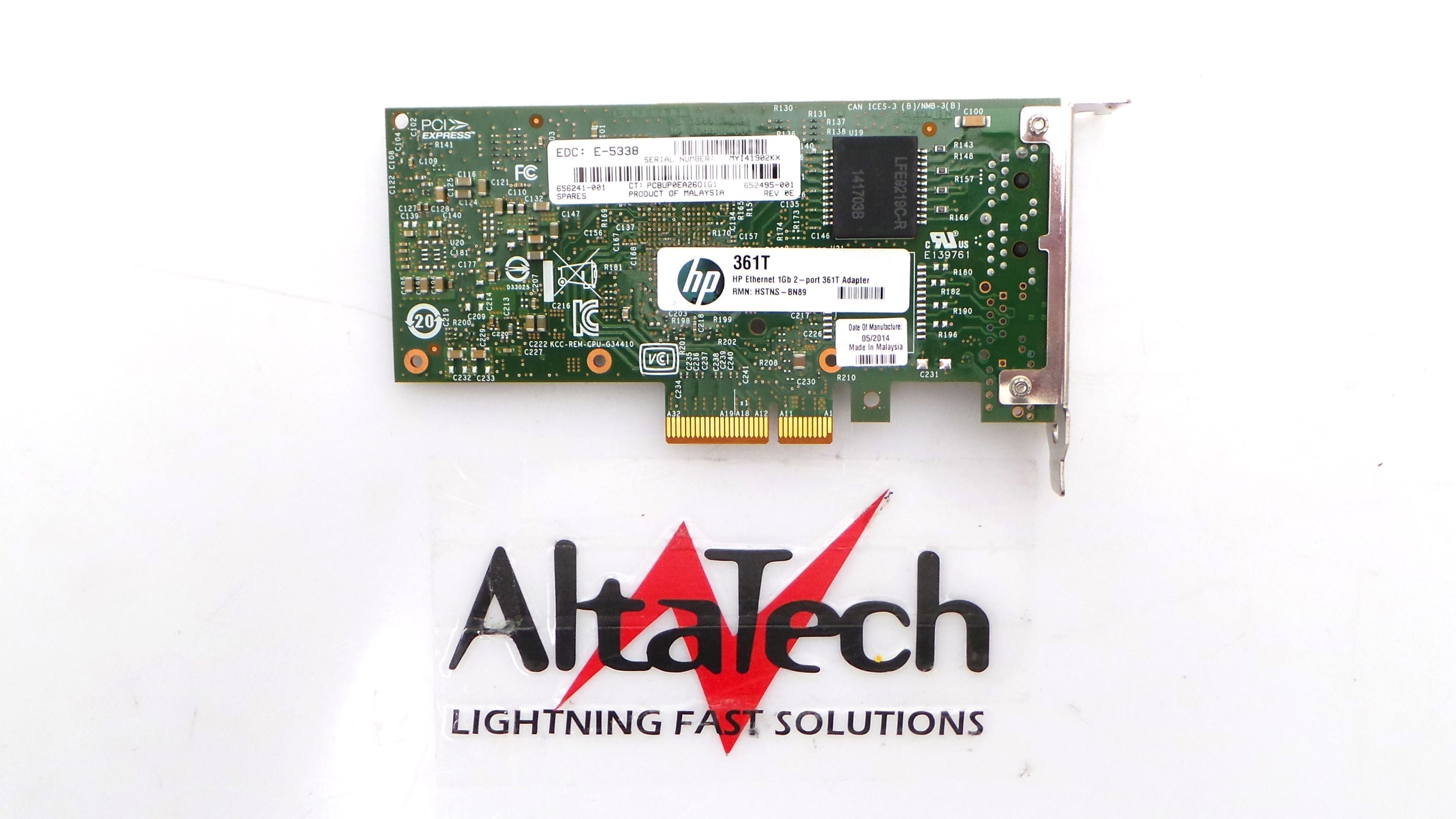HP 652497-B21 361T 2 Port 1GB Ethernet Adapter