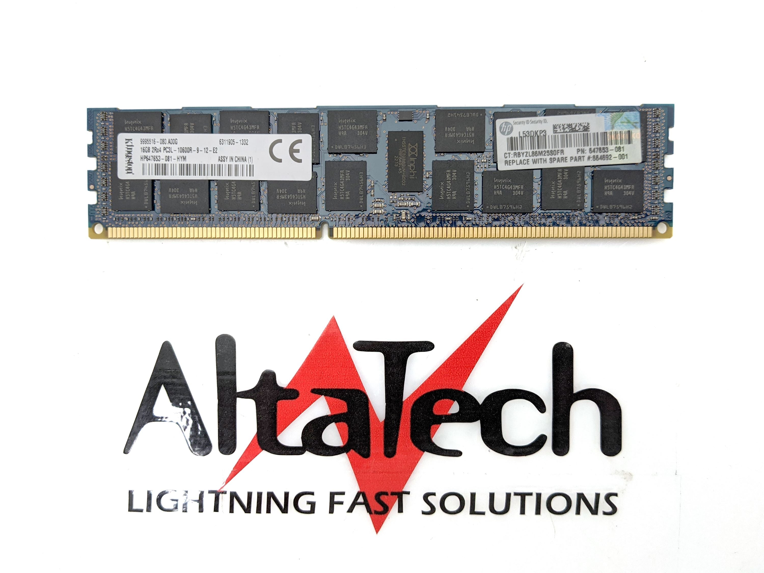 HP 664692-001 16GB PC3L-10600R ECC