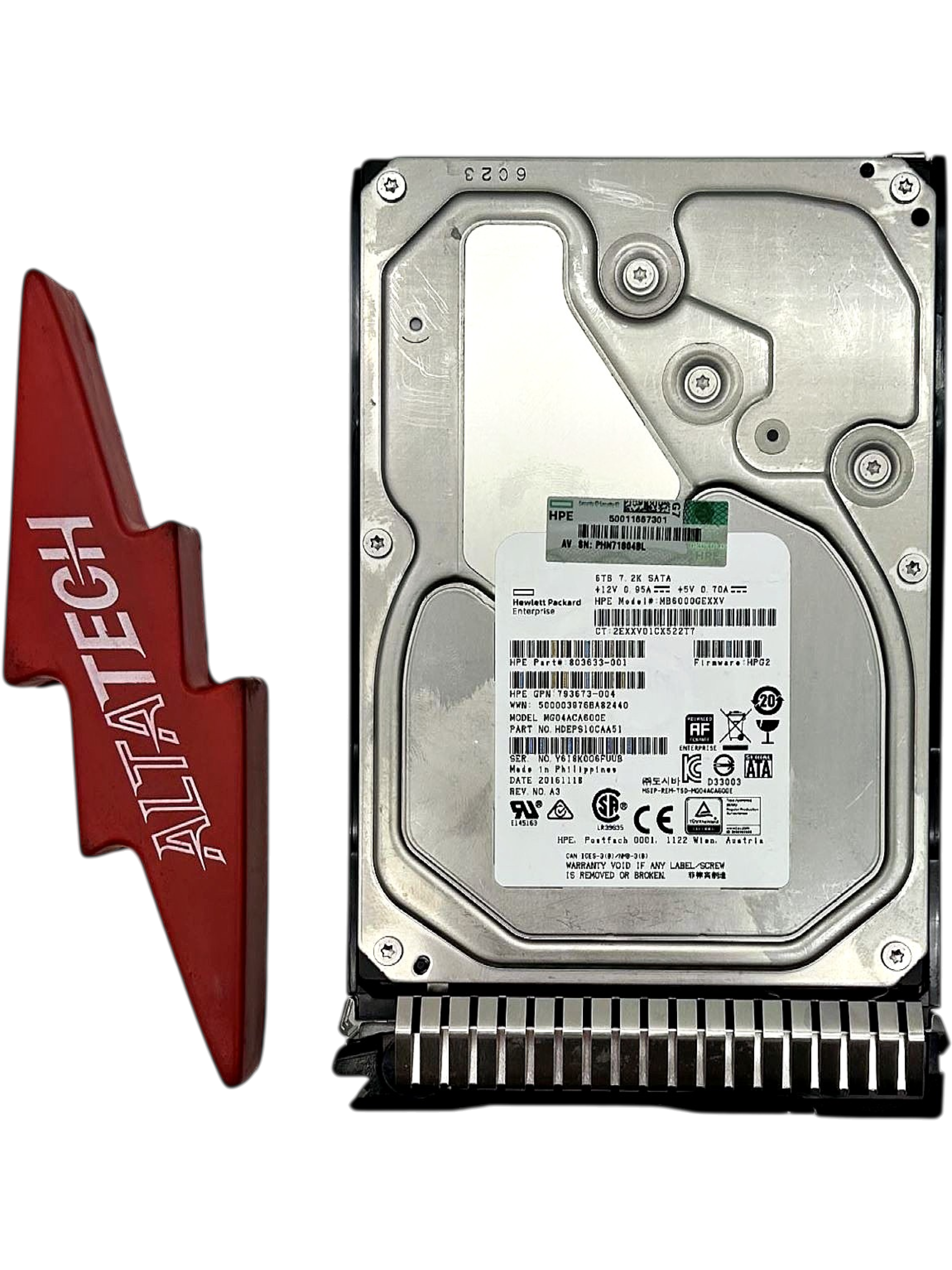 HP 793767-001 6TB 7.2K SATA LFF 6G 512e He MDL SC HDD