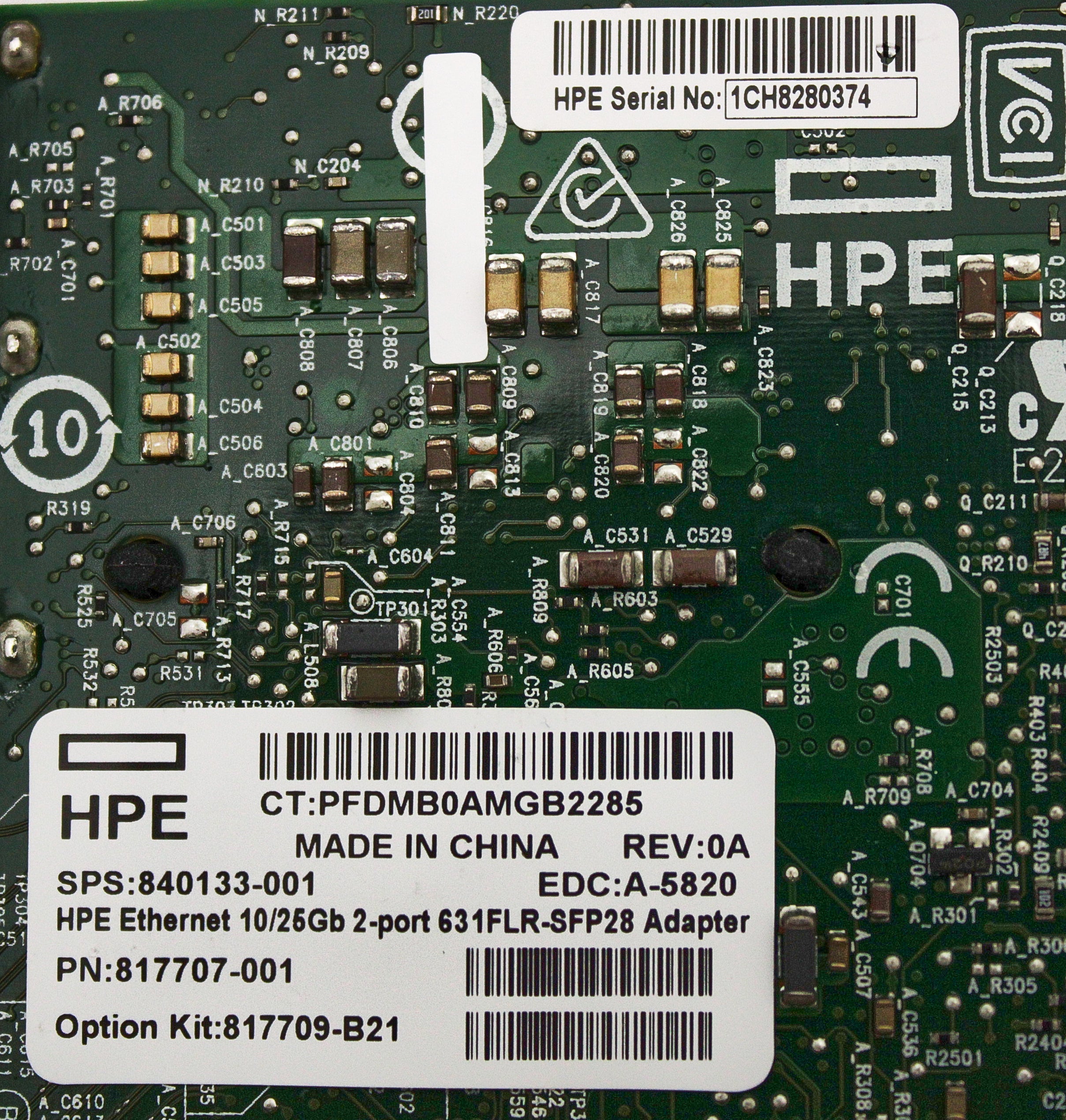 HP 817707-001 Ethernet 10/25GB 2-Port 631FLR Adapter
